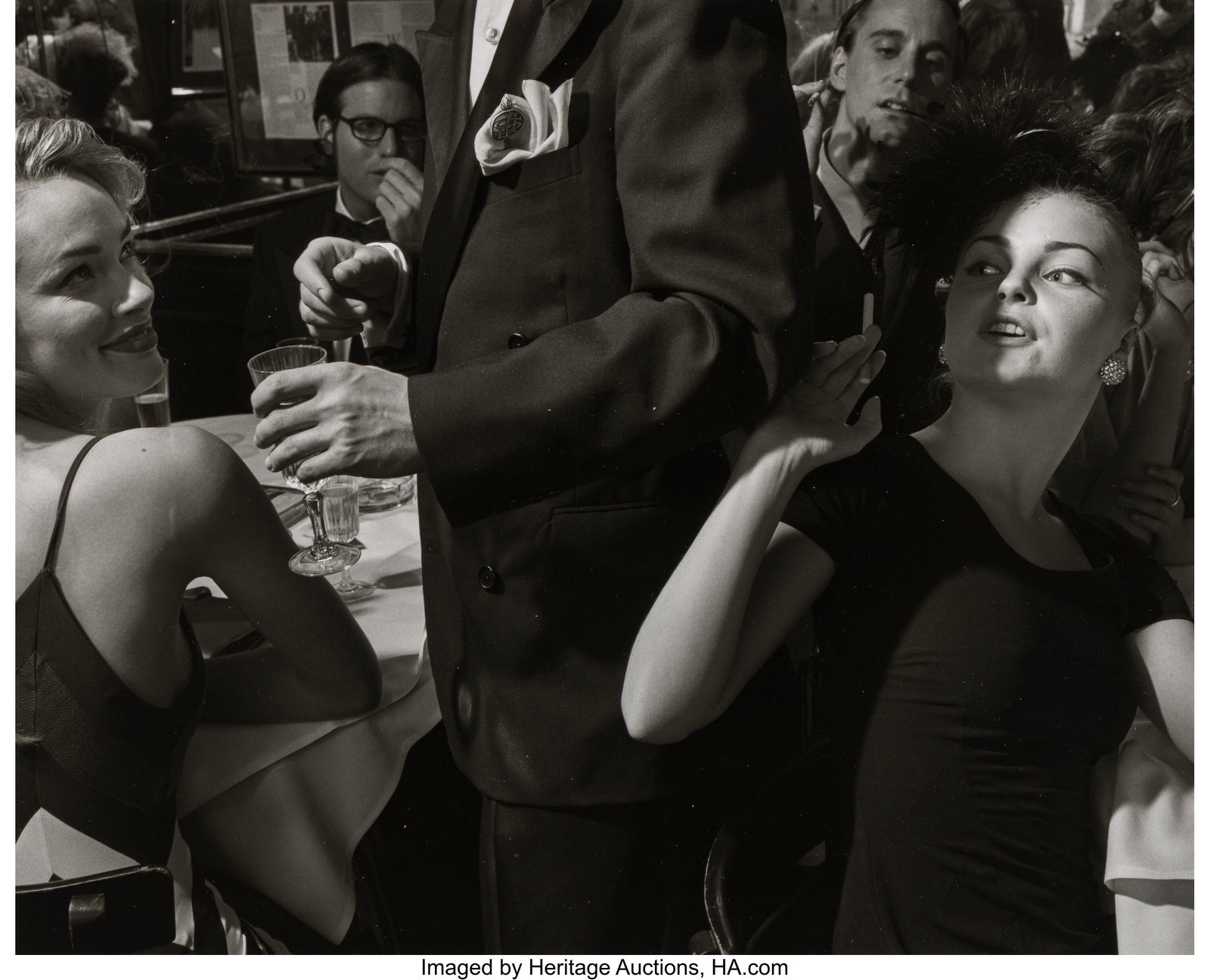 Larry Fink (American, 1941-2023) Fashion Shoot a: Larry Fink (American, 1941-2023) Fashion Shoot at Elaine's, 1999 Gelatin silver print 10-3/8 x 13 inches (26.4 x 33.0 cm) (image) 11 x 14 in