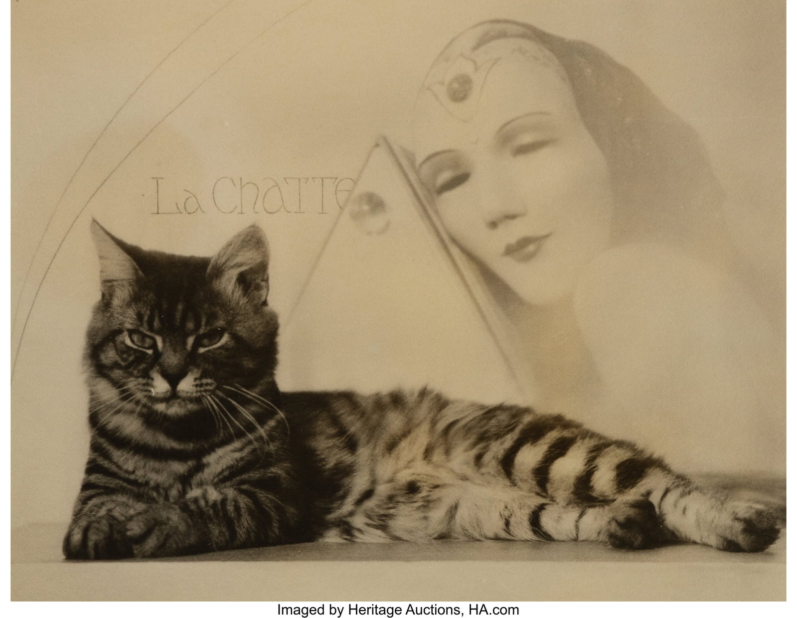 William Mortensen (American, 1897-1965) Le Chatt: William Mortensen (American, 1897-1965) Le Chatte, circa 1930s Gelatin silver print 5 x 6-1/2 inches (12.7 x 16.5 cm) (image) 7-3/4 x 9-