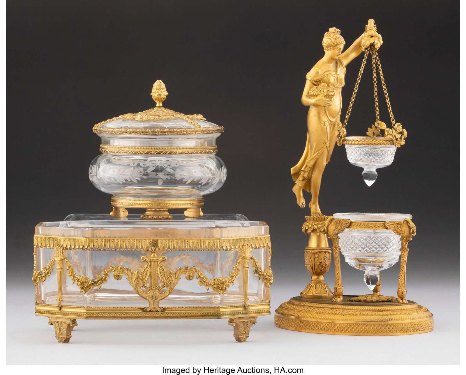 A Group of Three Gilt Bronze-Mounted Table Artic (1 of 4)