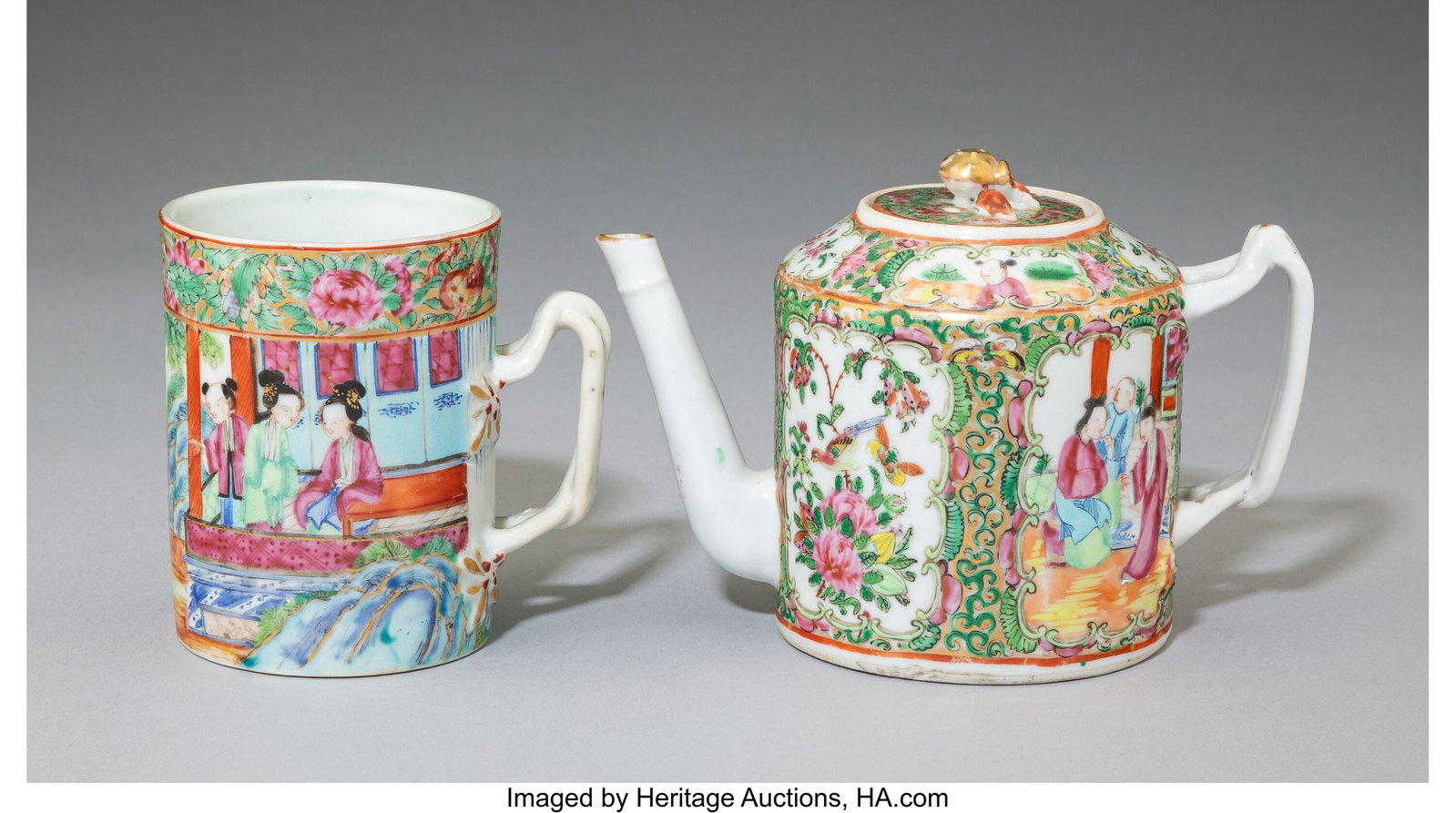 Two Chinese Export Famille Rose Tea Service Arti (1 of 4)