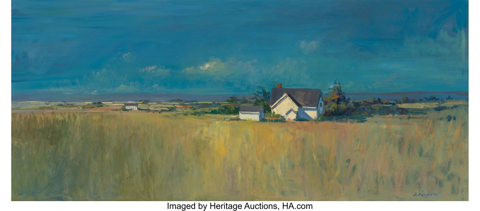 Derek Buckner (American, 20th Century) Untitled : Derek Buckner (American, 20th Century) Untitled Oil on panel 25 x 45 inches (63.5 x 114.3 cm) Signed lower right: D. Buckner HID03101062020 © 