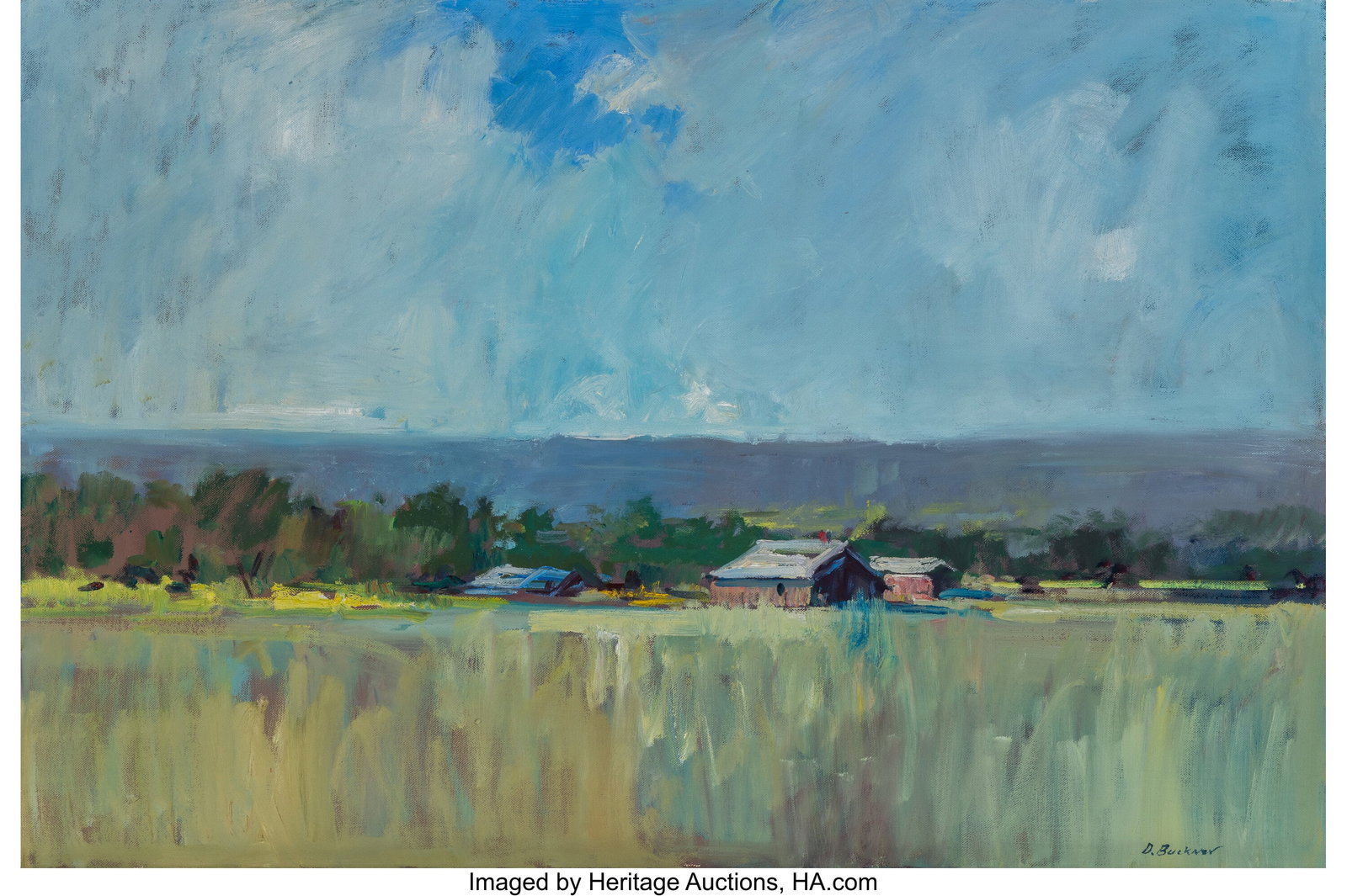 Derek Buckner (American, 20th Century) Untitled : Derek Buckner (American, 20th Century) Untitled Oil on canvas 24 x 36 inches (61.0 x 91.4 cm) Signed lower right: D. Buckner HID03101062020 © 