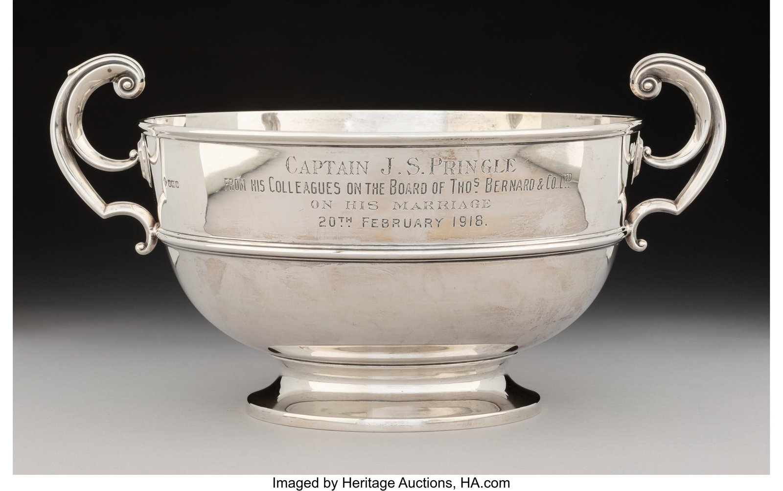 A Martin, Hall & Co. Silver Presentation Two-Han (1 of 5)