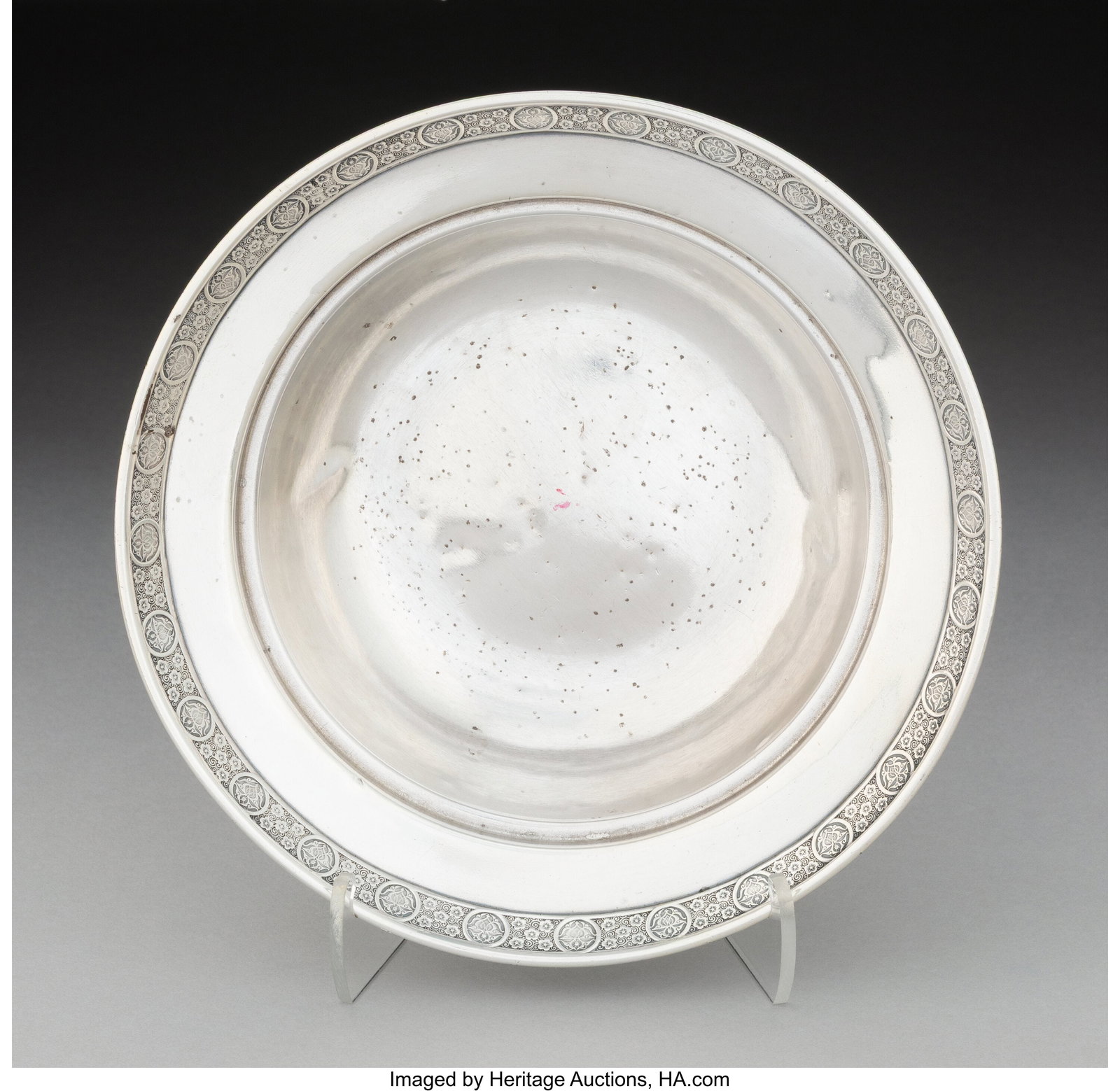 A Tiffany & Co. Silver Bowl, New York, 1873-1891: A Tiffany & Co. Silver Bowl, New York, 1873-1891 Marks: TIFFANY & CO., 1553 MAKERS 3819, STERLING-SILVER, 925-1000, M 2 x 6-3/4 inch