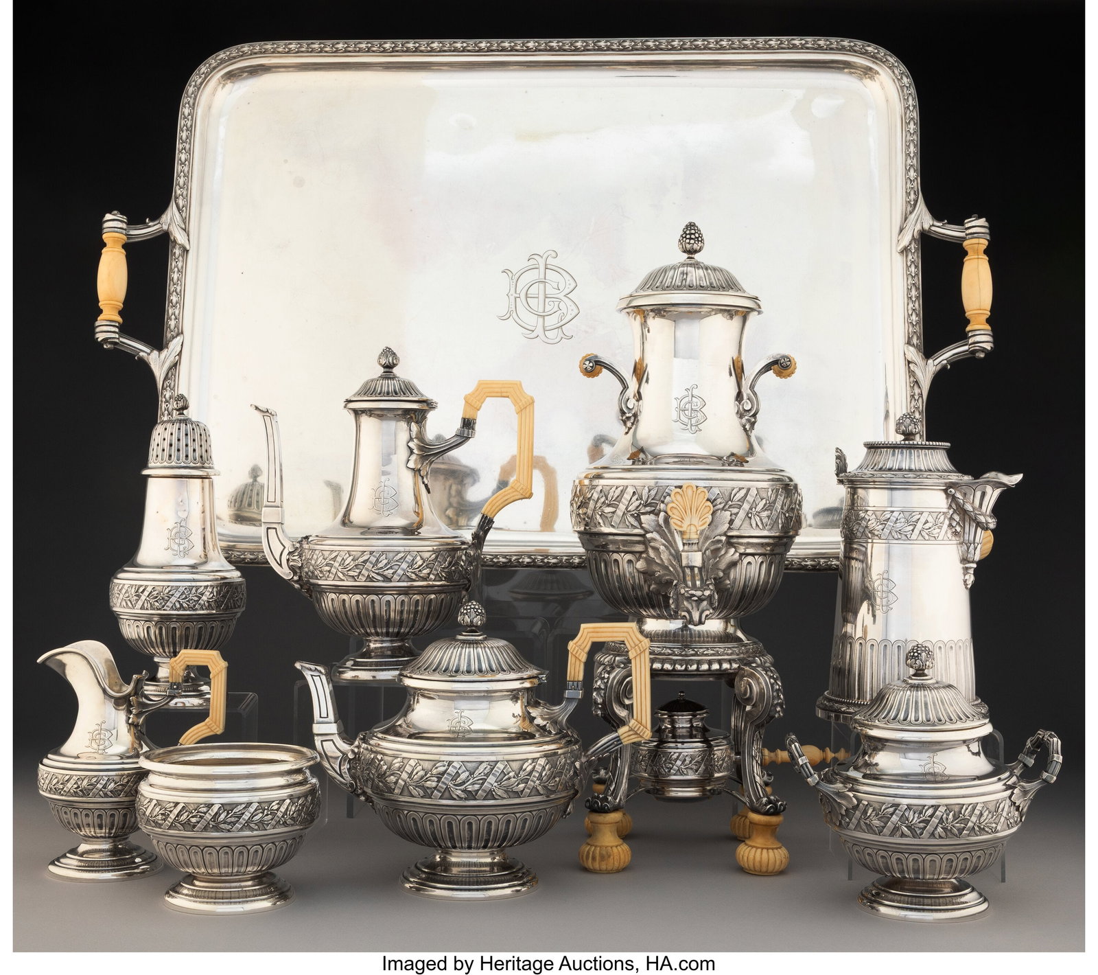 A Nine-Piece George Falkenberg Partial Gilt Silv (1 of 9)