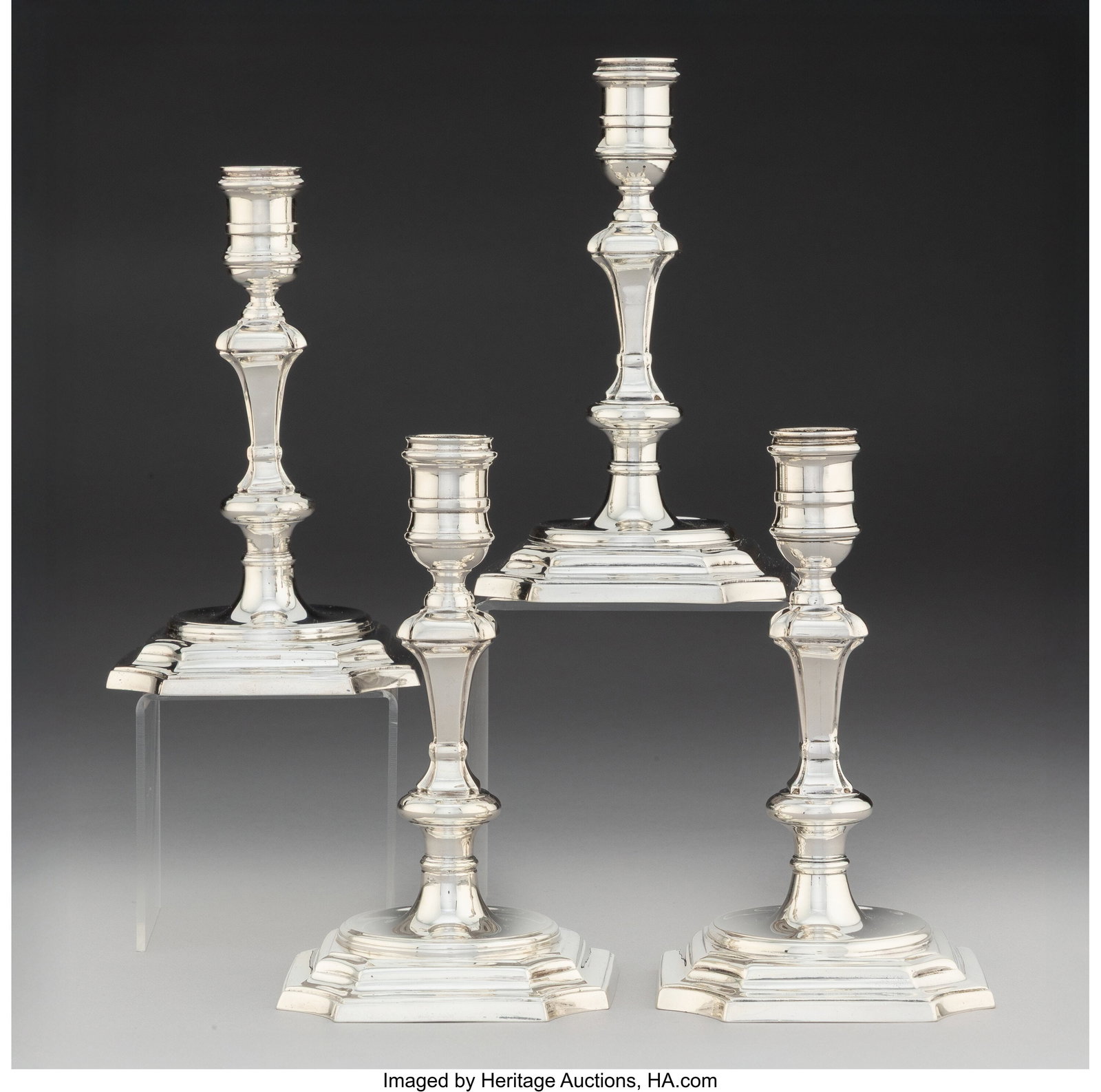 A Collection of Four British Silver Candlesticks (1 of 5)