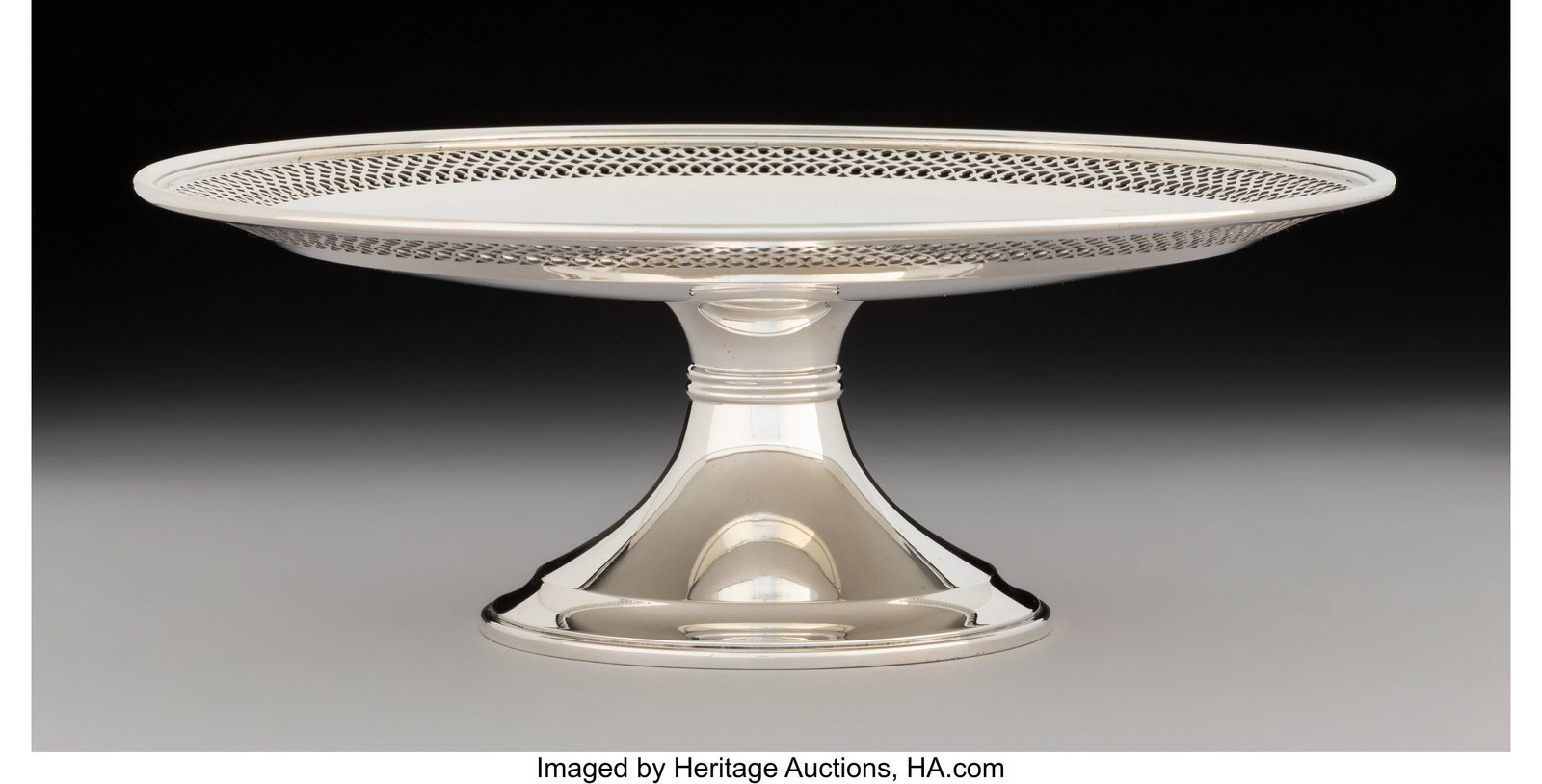 A Tiffany & Co. Reticulated Silver Compote, New : A Tiffany & Co. Reticulated Silver Compote, New York, 1907-1947 Marks: TIFFANY & CO., 18758K MAKERS 12581, STERLING SILVER, 925-1000, M