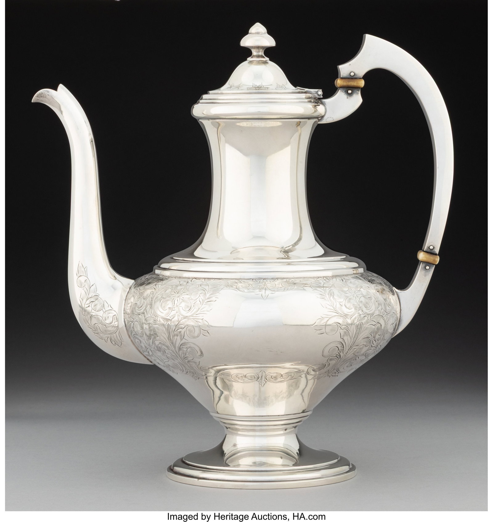 A William Nost Co. Silver Coffee Pot, Bronx, New (1 of 5)