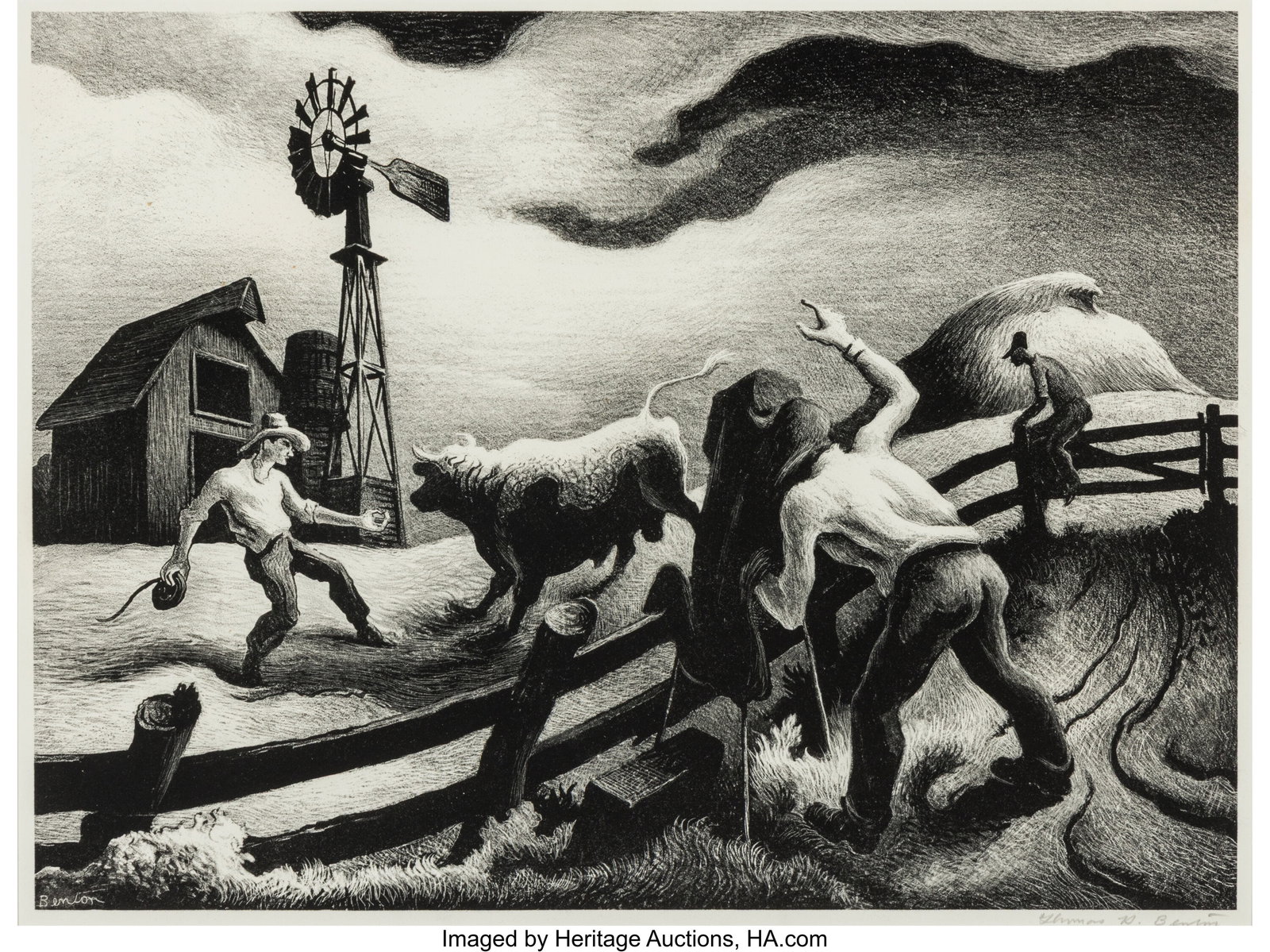 Thomas Hart Benton (1889-1975) Photographing The (1 of 2)