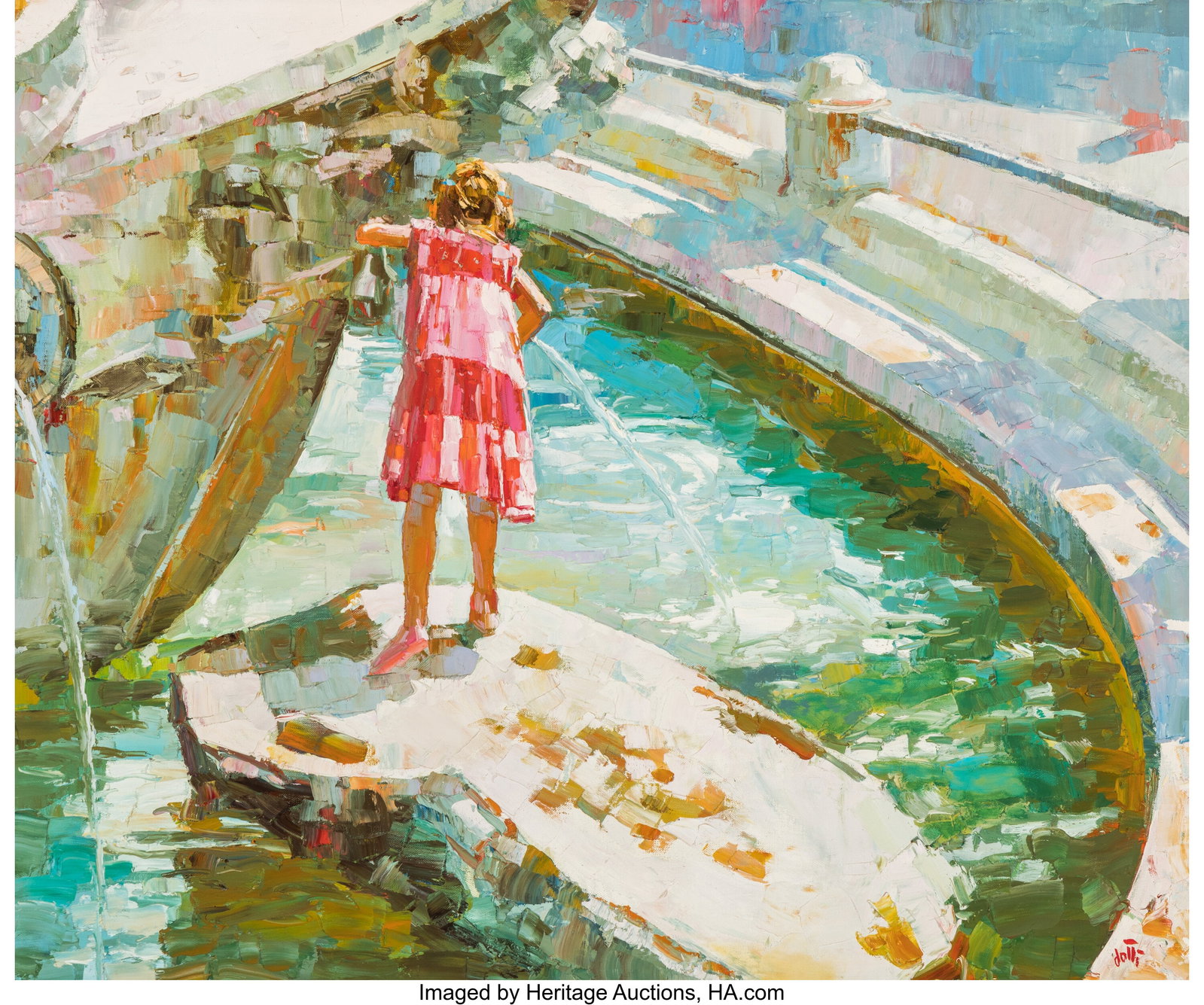 Rodolfo Dotti (Italian, 1928-1981) Sete Oil on c (1 of 3)