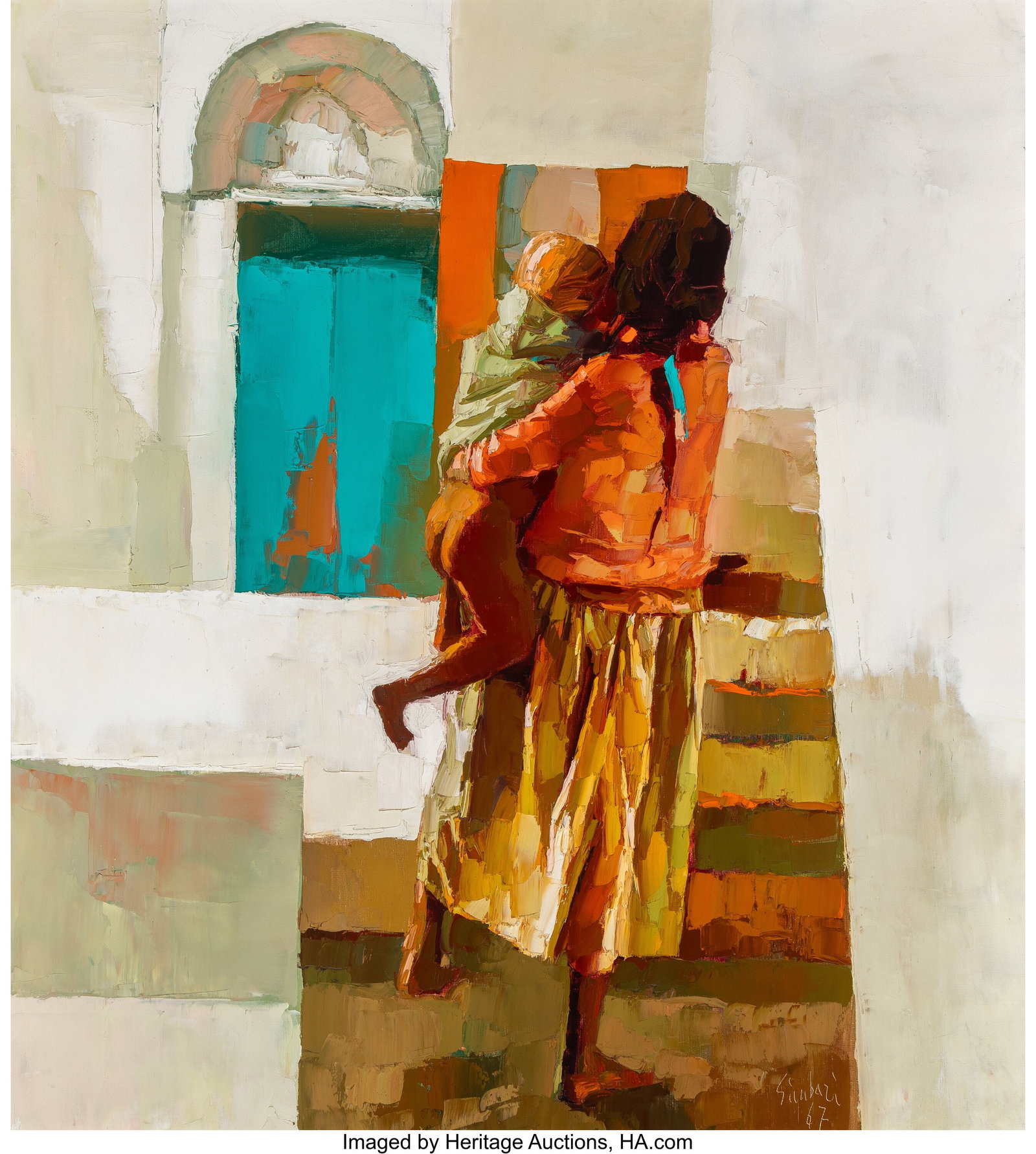 Nicola Simbari (Italian, 1927-2012) Afternoon in (1 of 3)