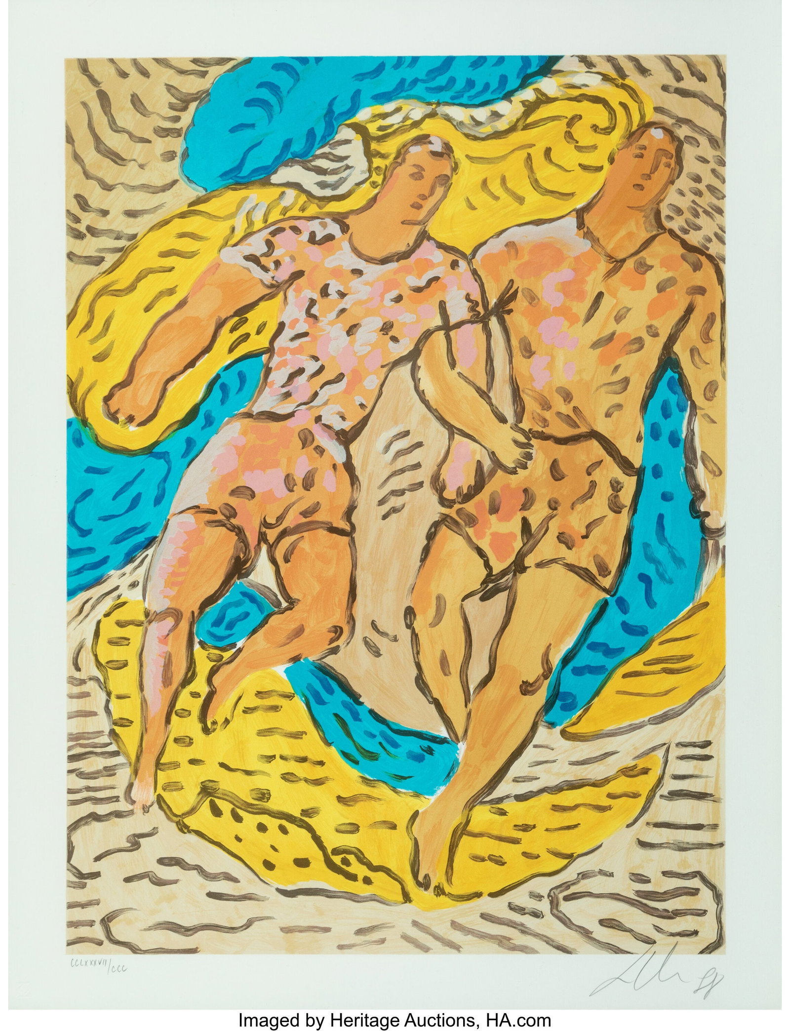 Various Artists (American, 21st Century) Two Wor: Various Artists (American, 21st Century) Two Works, from The Official Arts Portfolio of the XXIVth Olympiad, Seoul, Korea, 1988 Lithographs in colors on wove pa