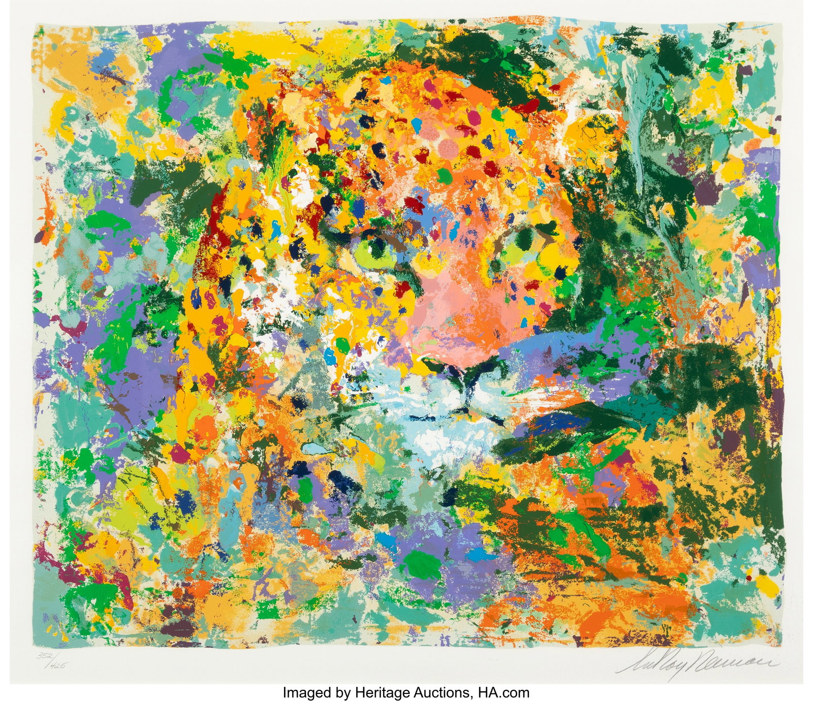 LeRoy Neiman (American, 1921-2012) Leopard Scree (1 of 2)