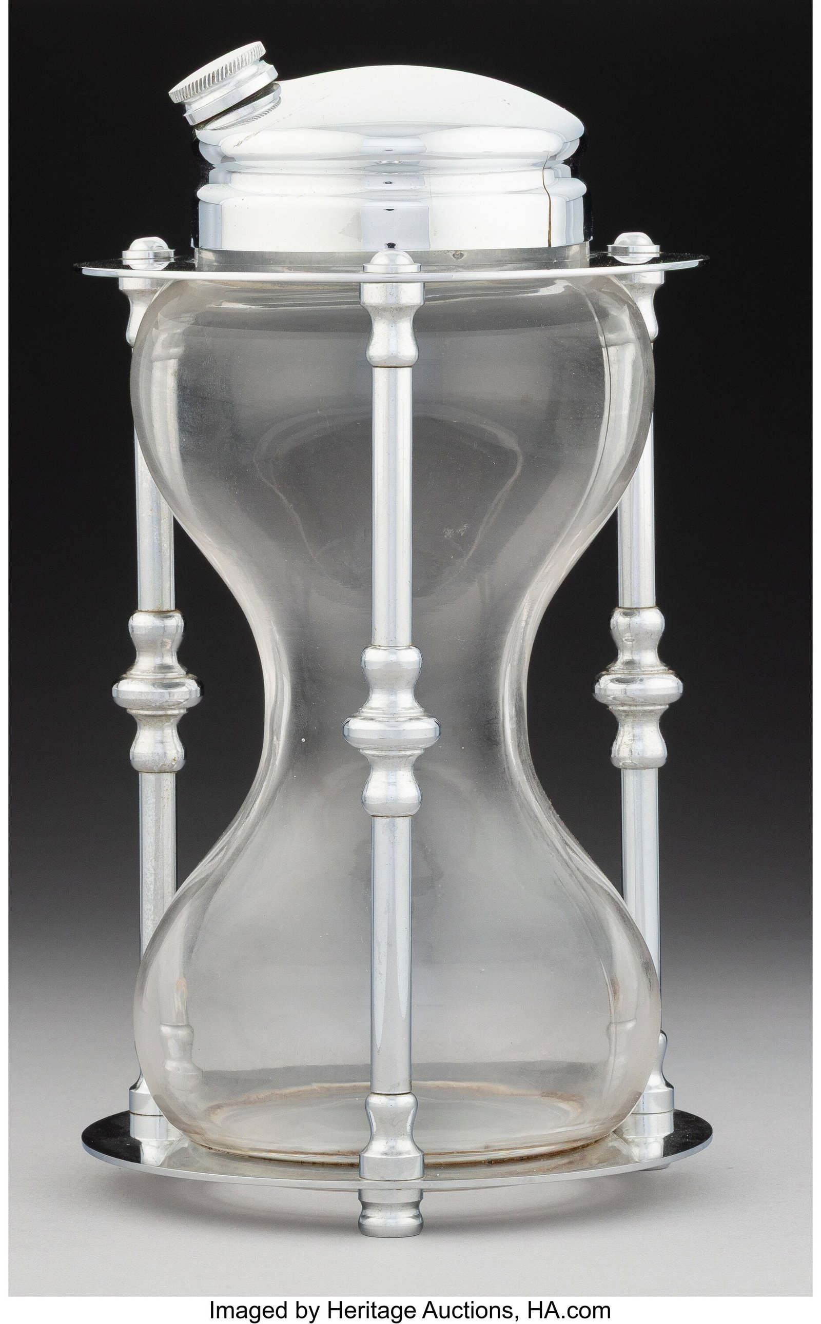 Maxwell Phillip Co. Hour Glass Cocktail Shaker,  (1 of 2)