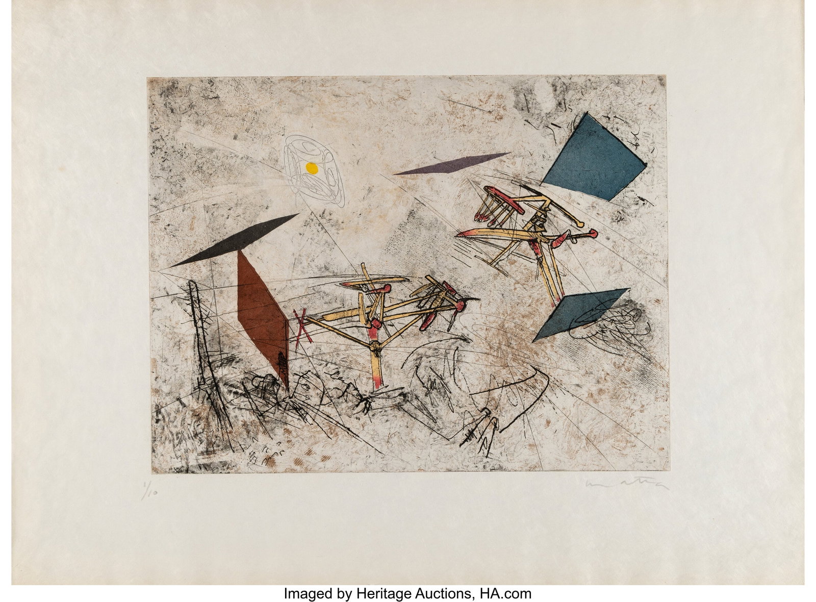 Roberto Matta (1911-2002) Comic Strip II, 1959 E (1 of 2)