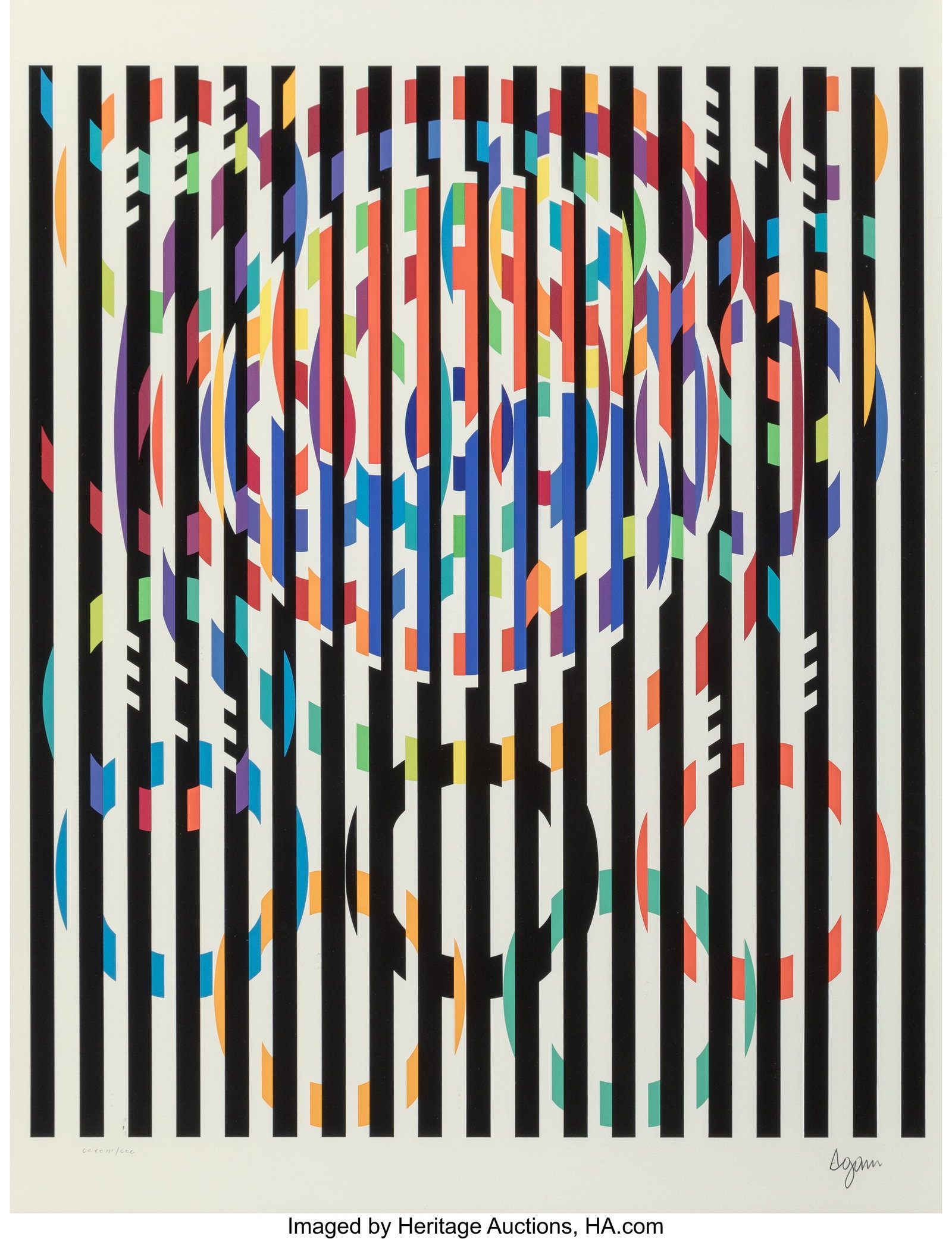 Yaacov Agam (b. 1928) Message of Peace, from Off: Yaacov Agam (b. 1928) Message of Peace, from Official Arts Portfolio of the XXIVth Olympiad, Seoul, Korea, 1988 Screenprint in colors on wove paper 40 x 31 inc