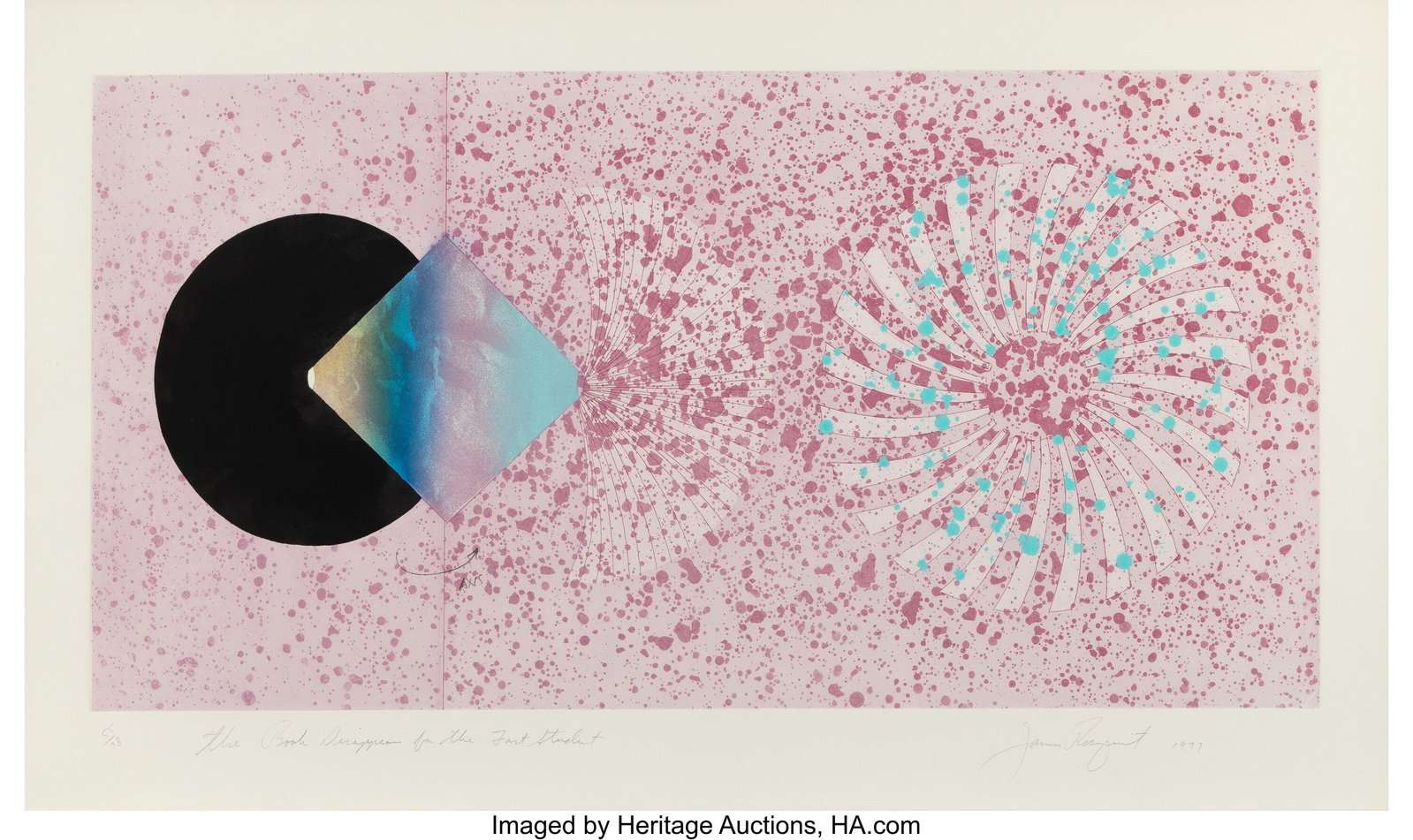 James Rosenquist (1933-2017) The Book Disappears: James Rosenquist (1933-2017) The Book Disappears for the Fast Student, 1977 Etching and aquatint in colors on wove paper 22-7/8 x 39-3/4 inches (58.1 x 101.0