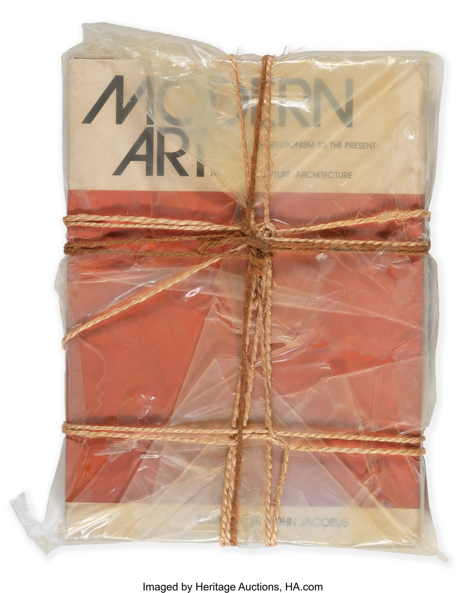 Christo (1935-2020) Wrapped Book (Modern Art), 1: Christo (1935-2020) Wrapped Book (Modern Art), 1978 Book, transparent polyethylene, twine, and cord 13-1/2 x 10 x 2-1/8 inches (34.3 x 2