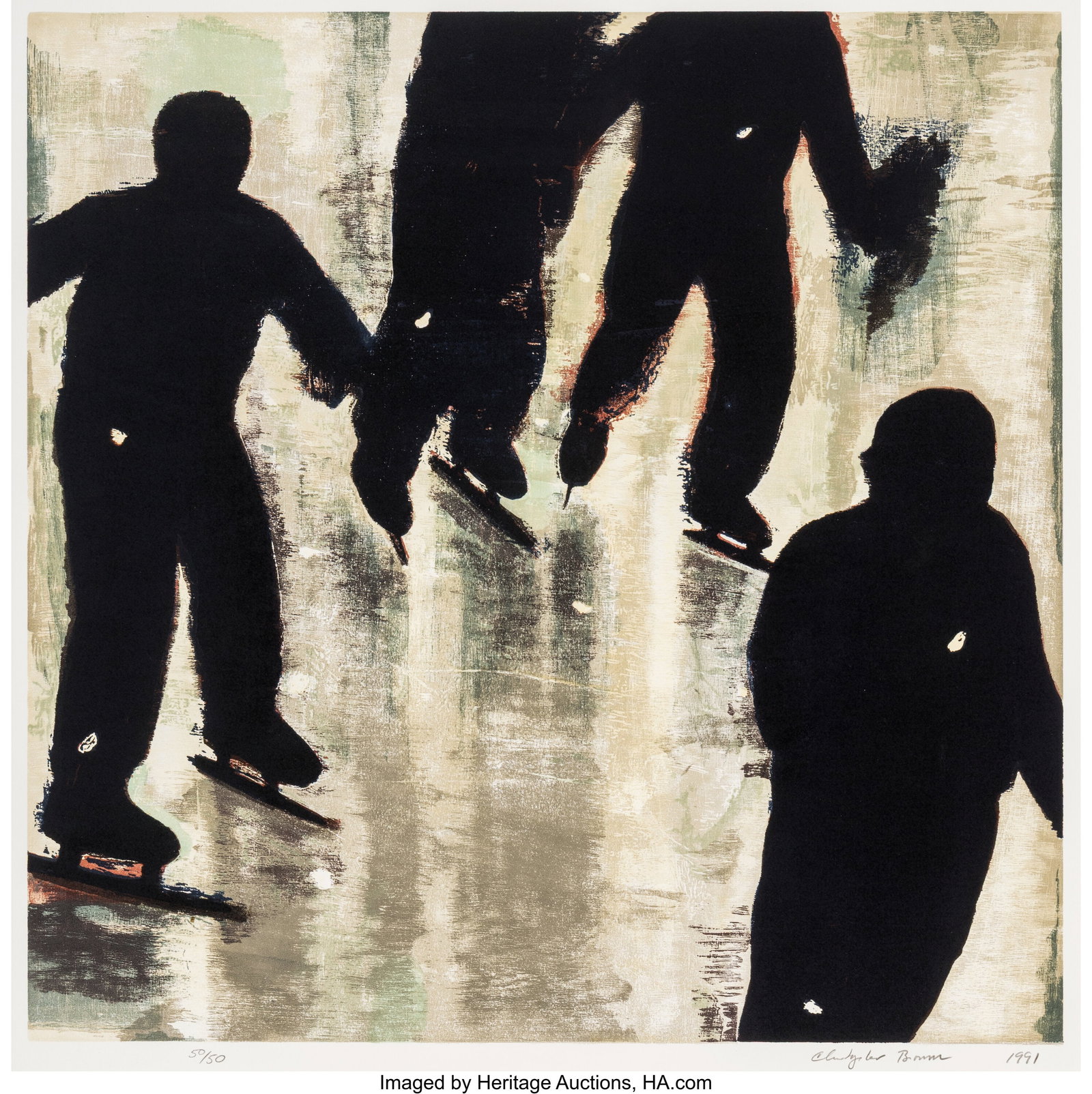Christopher Brown (b. 1951) Winter Mirror, 1991 : Christopher Brown (b. 1951) Winter Mirror, 1991 Woodcut in colors on wove paper 31-1/2 x 31 inches (80.0 x 78.7 cm) (sheet) Ed. 50&s