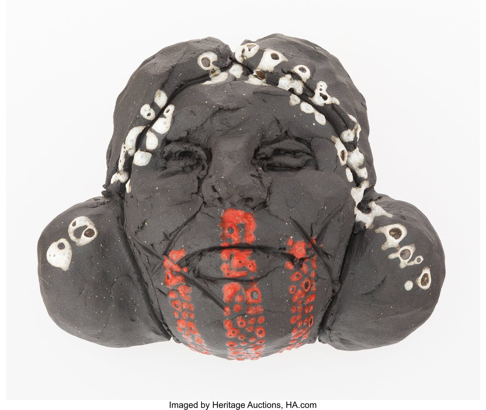 Raven Halfmoon (b. 1991) Untitled Stoneware and : Raven Halfmoon (b. 1991) Untitled Stoneware and glaze 3-1/2 x 4-1/4 x 2-3/4 inches (8.9 x 10.8 x 7.0 cm) HID03101062020 © 2026 Heritage