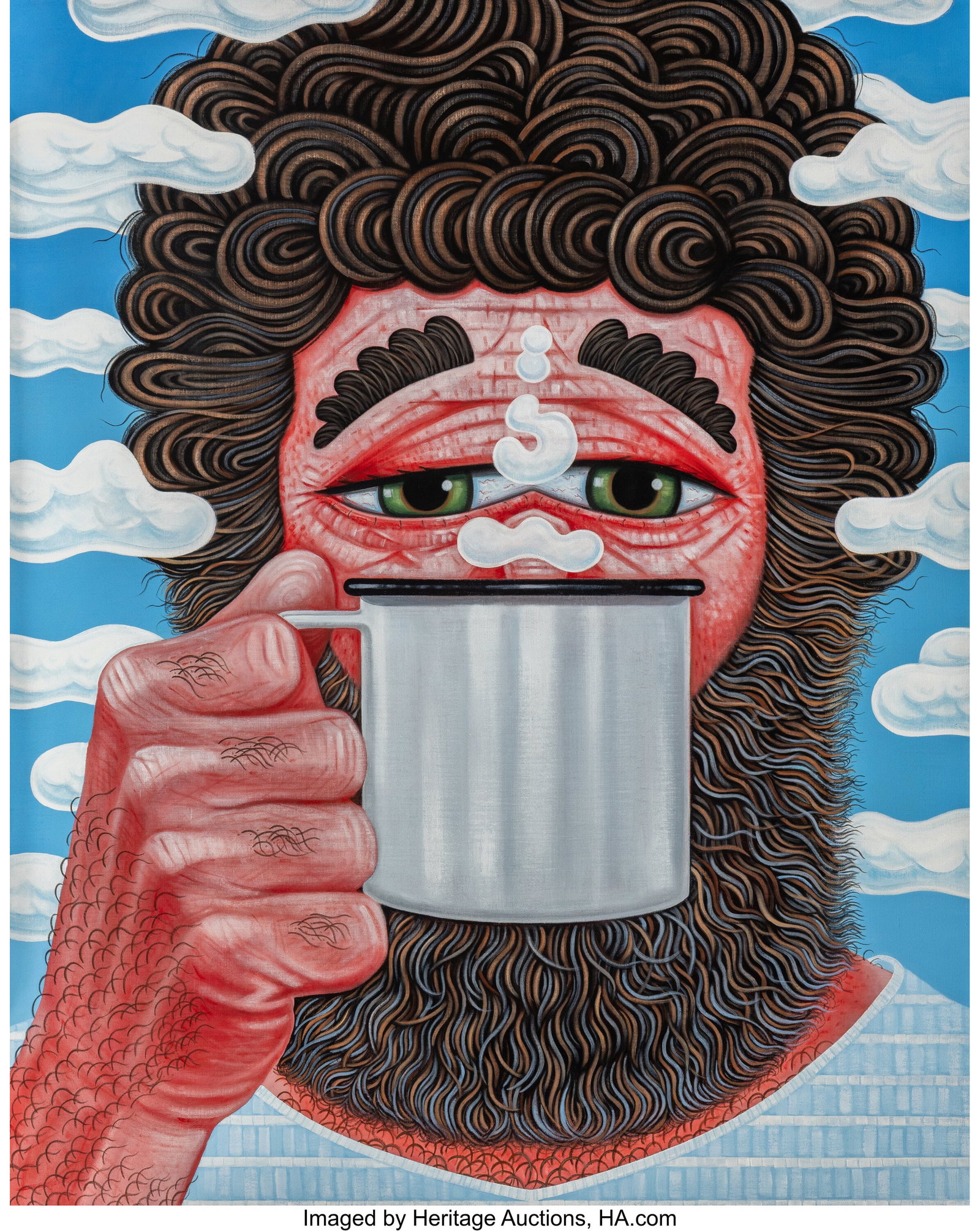 Robert Pokorny (b. 1969) Chalice, 2023 Acrylic o: Robert Pokorny (b. 1969) Chalice, 2023 Acrylic on canvas 60 x 48 inches (152.4 x 121.9 cm) Signed, titled, dated on the reverse: "Chali