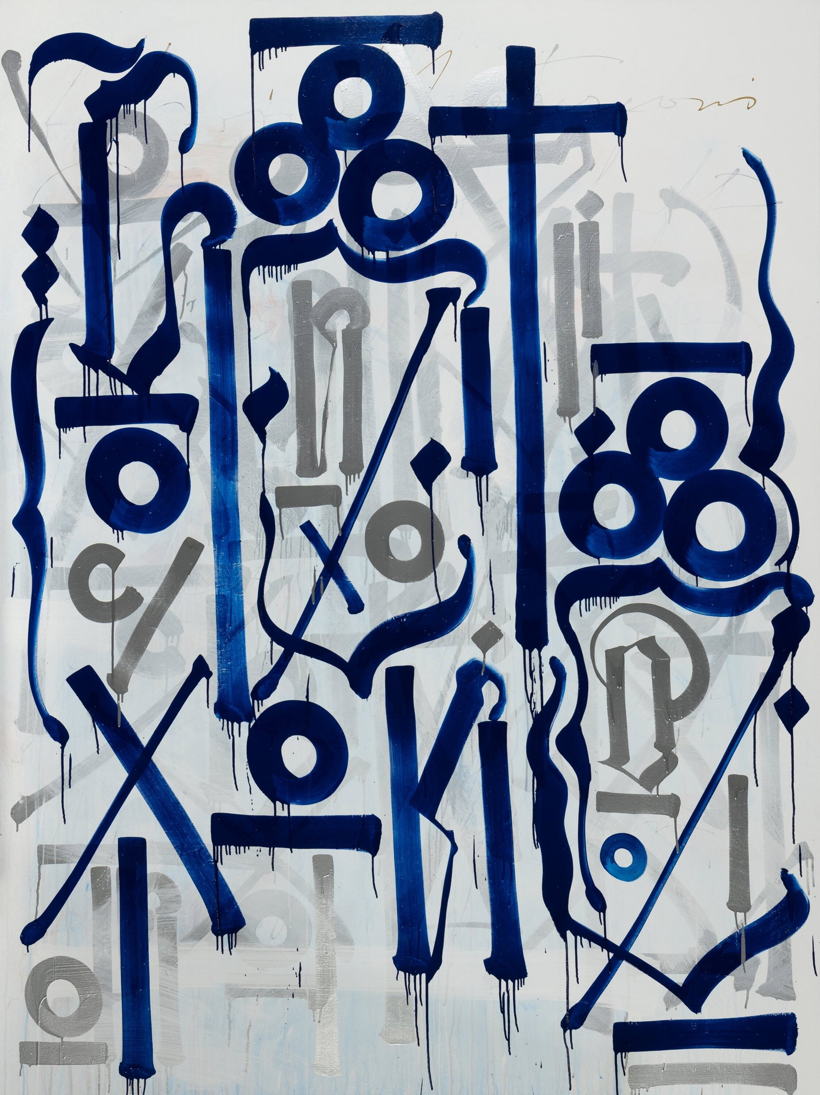 RETNA (b. 1979) Espiritu Santa Enamel and acryli: RETNA (b. 1979) Espiritu Santa Enamel and acrylic on canvas 96 x 72 inches (243.8 x 182.9 cm) The work is accompanied by a certificate of authenticity from Her