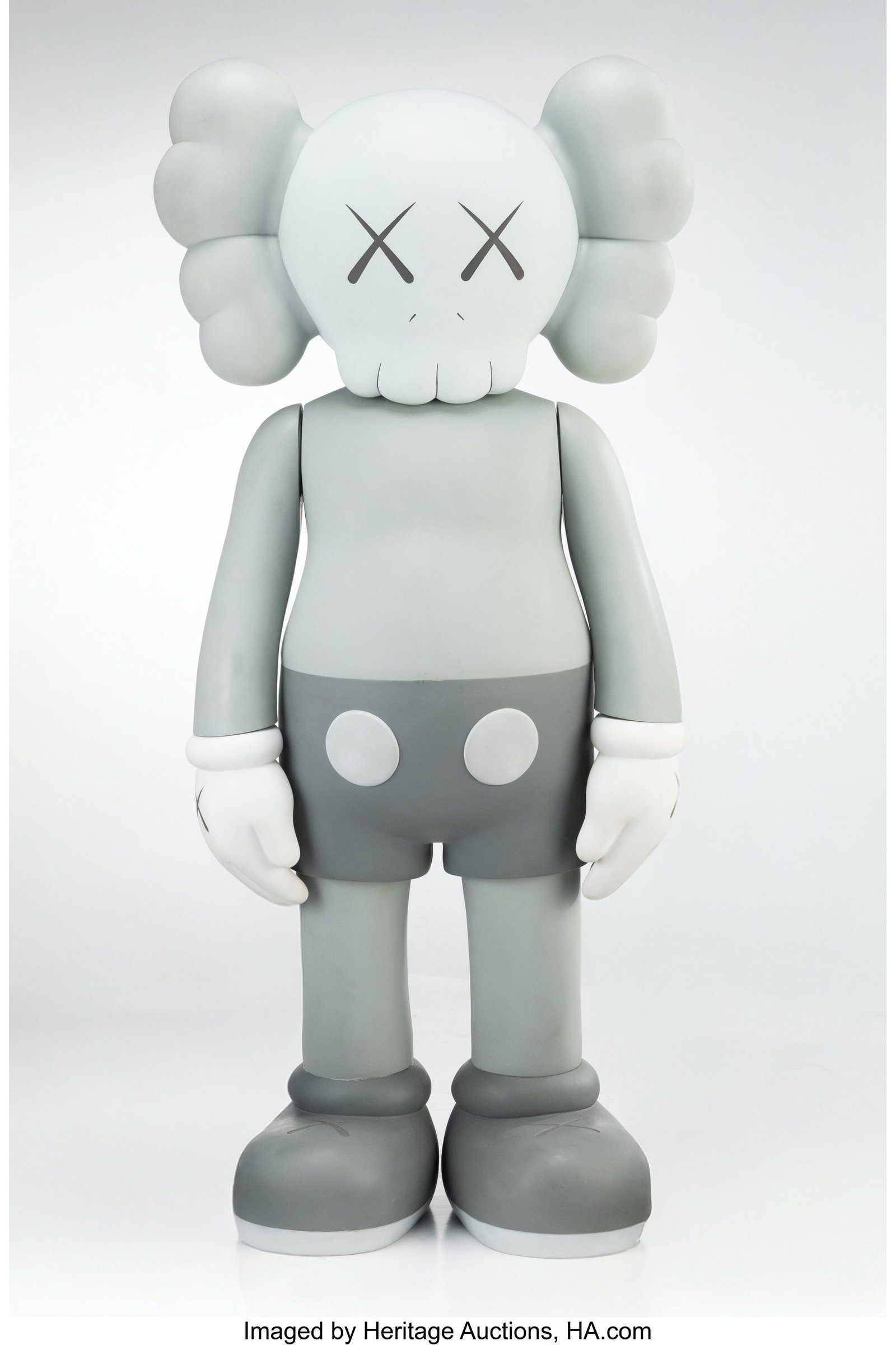 KAWS (b. 1974) 4FT Companion (Grey), 2007 Fiber-: KAWS (b. 1974) 4FT Companion (Grey), 2007 Fiber-reinforced plastic 50 x 22 x 14 inches (127 x 55.9 x 35.6 cm) Edition of 100 Stamped on undersi
