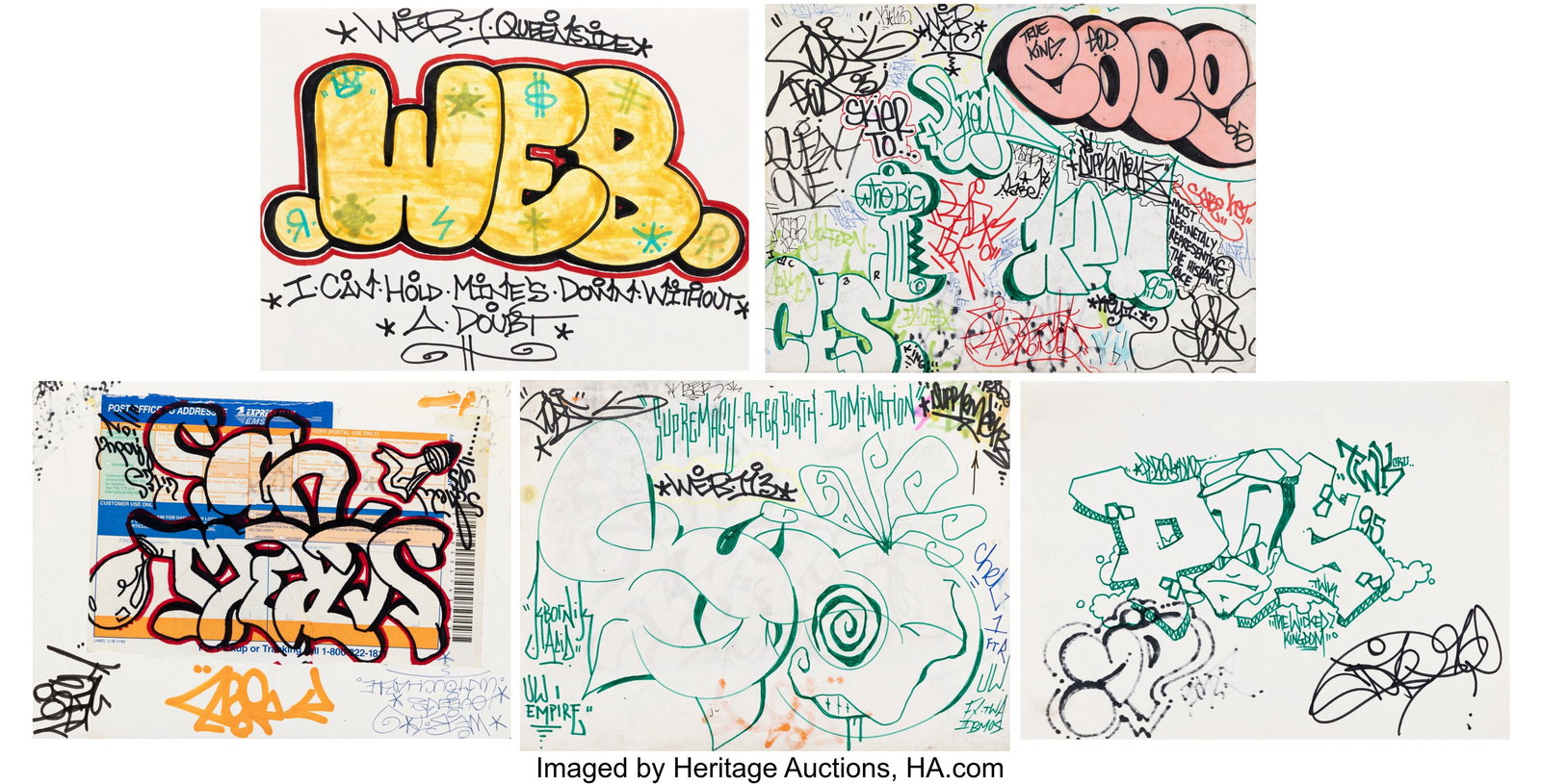 Various Artists (KAWS and others) Graffiti Black: Various Artists (KAWS and others) Graffiti Blackbook, circa 1990s Hardcover sketchbook 11-1/4 x 8-3/4 x 1 inches (28.6 x 22.2 x 2.5 cm) Signed an
