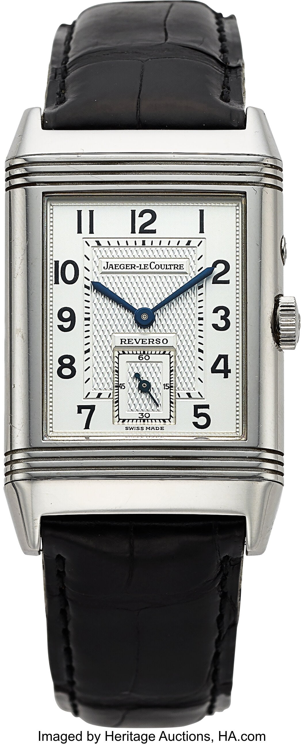Jaeger LeCoultre Reverso Duoface, Ref. 270.8.54 : Jaeger LeCoultre Reverso Duoface, Ref. 270.8.54 Case: 26 mm x 36 mm, stainless steel, two body, Reverso case, No. 1981967 Dial: Fr