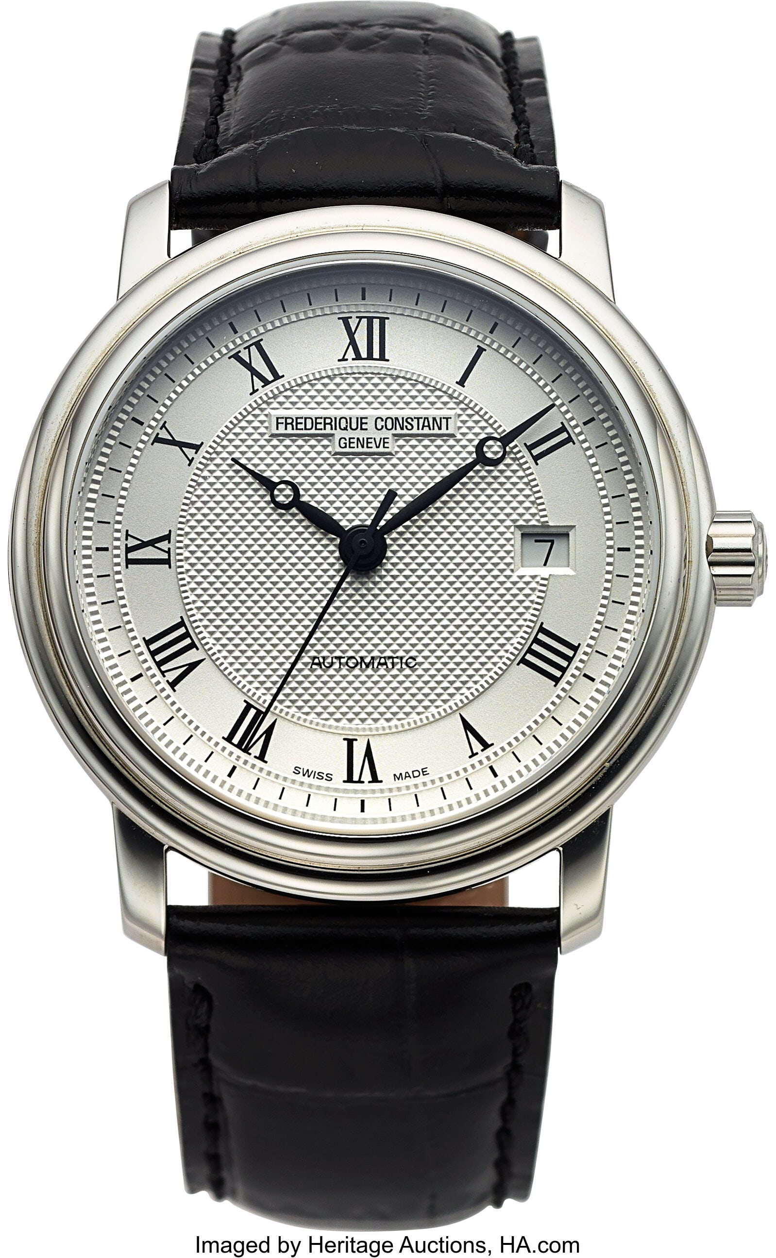 Frederique Constant, Automatic, Stainless Steel,: Frederique Constant, Automatic, Stainless Steel, Ref. Case: 40 mm, stainless steel, three body, screw-down exhibition case back, No. 31870