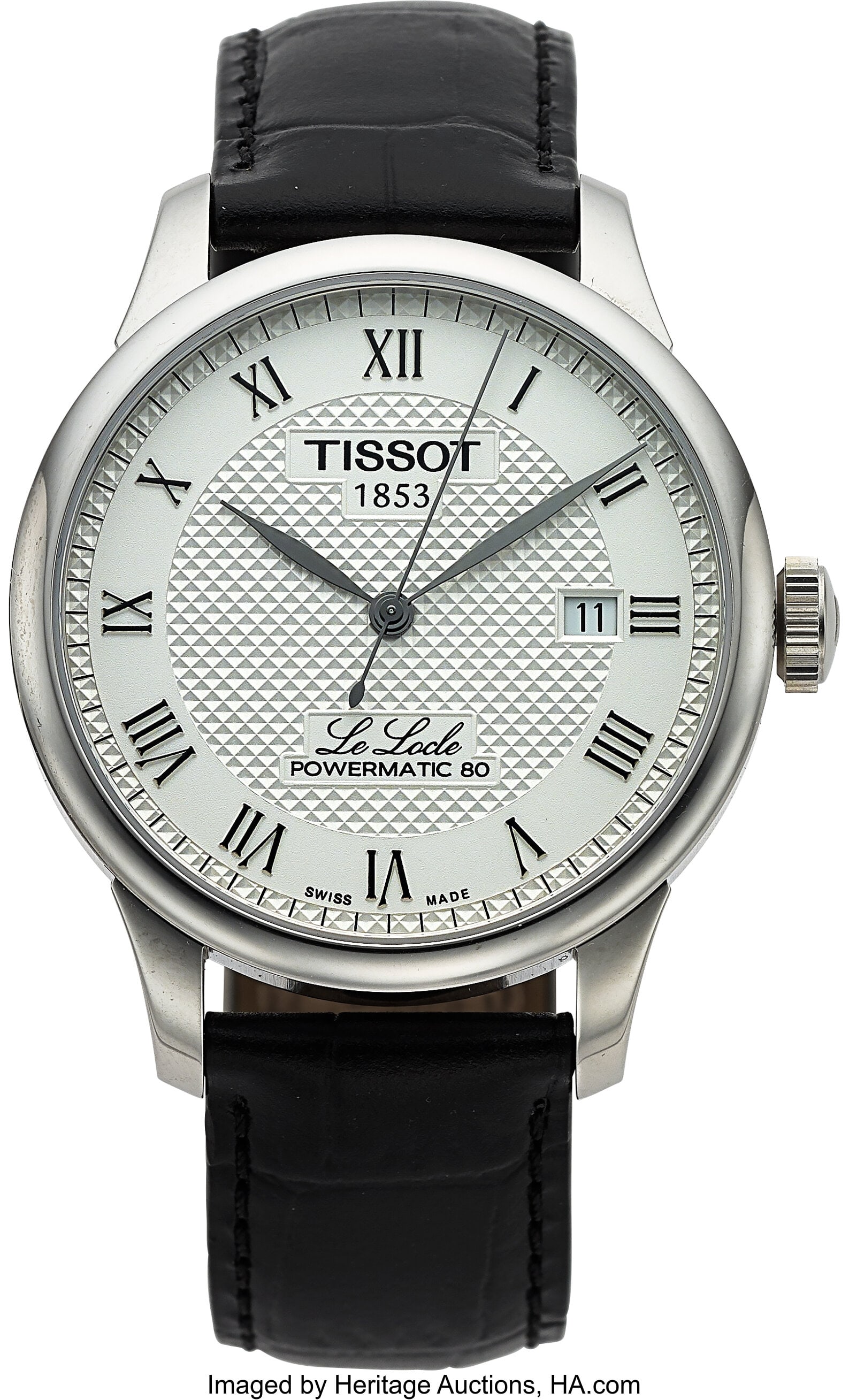 Tissot Le Locle, 39 mm, Stainless Steel, Ref. T0: Tissot Le Locle, 39 mm, Stainless Steel, Ref. T006407B Case: 39 mm, stainless steel, three body, exhibition case back, fixed domed bezel, N