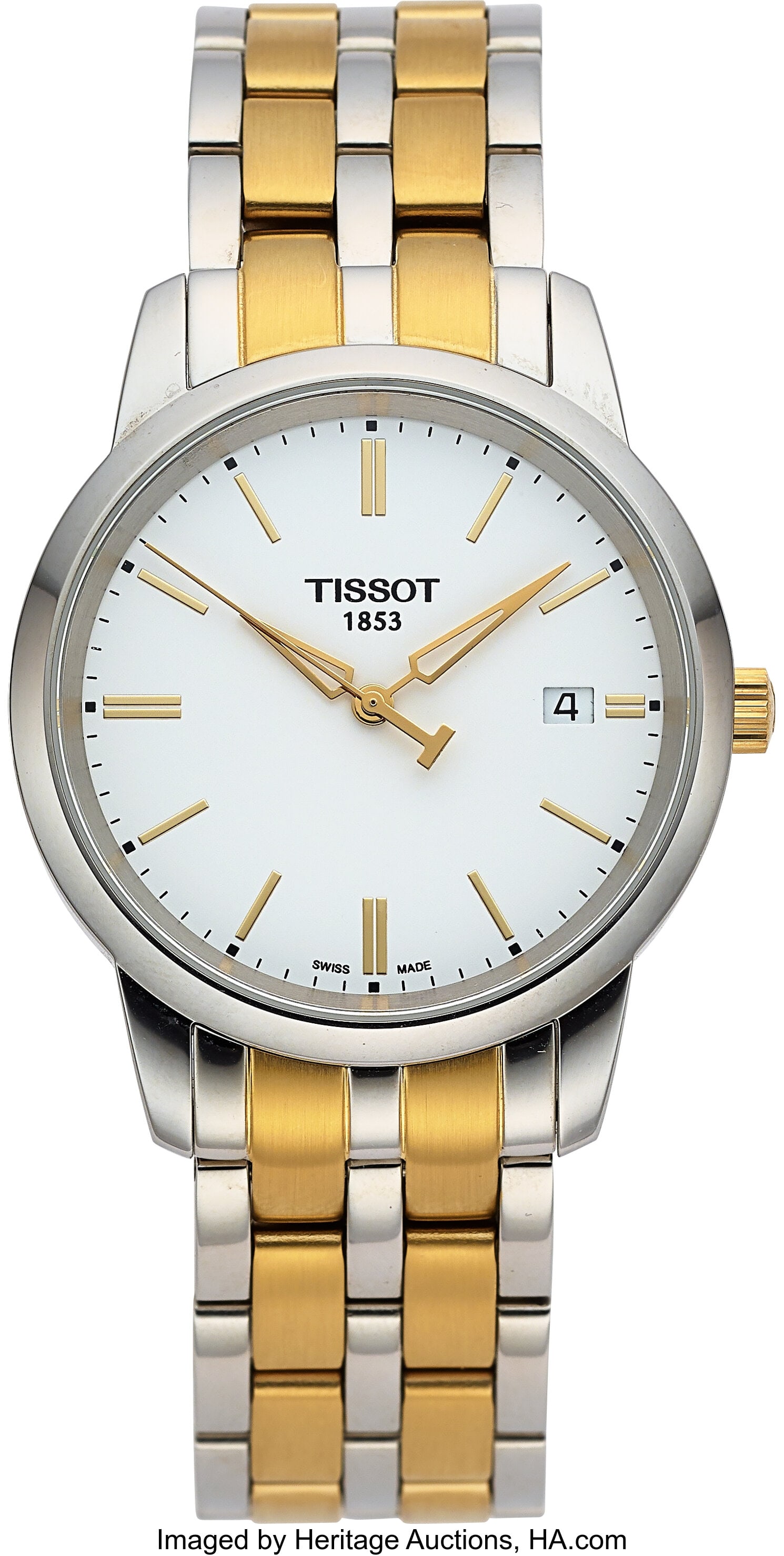 Tissot Classic Dream, Steel Two Tone Bracelet, R: Tissot Classic Dream, Steel Two Tone Bracelet, Ref. T033410B Case: 38 mm, stainless steel, two body, fixed domed bezel, No. 16JA0497355 Dial&col