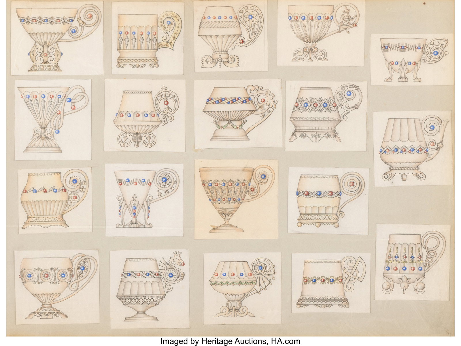 A Group of Nineteen Original Fabergé Atelier Dr (1 of 3)