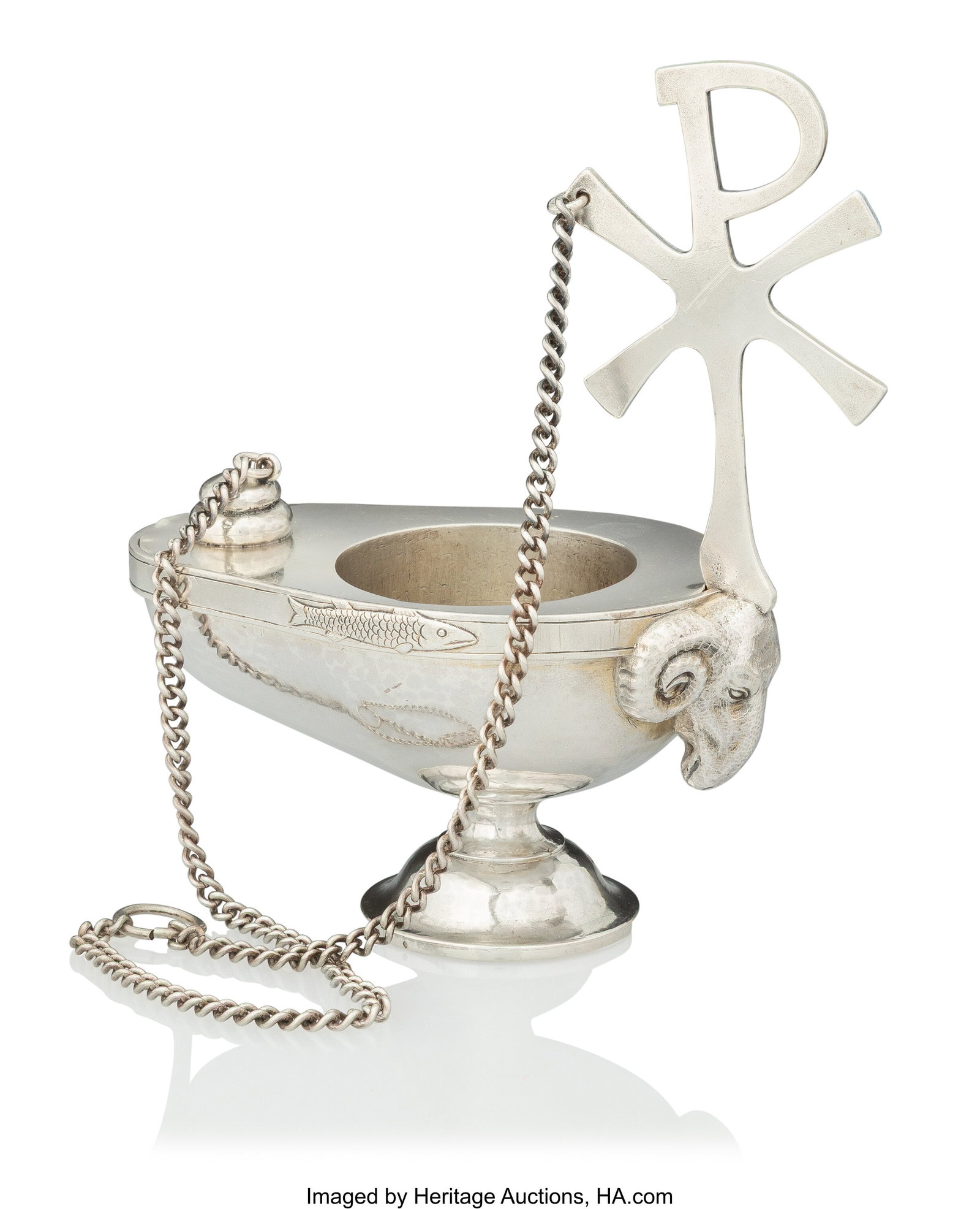 A Fabergé Silver Lampada in the Form of a Byzan (1 of 8)