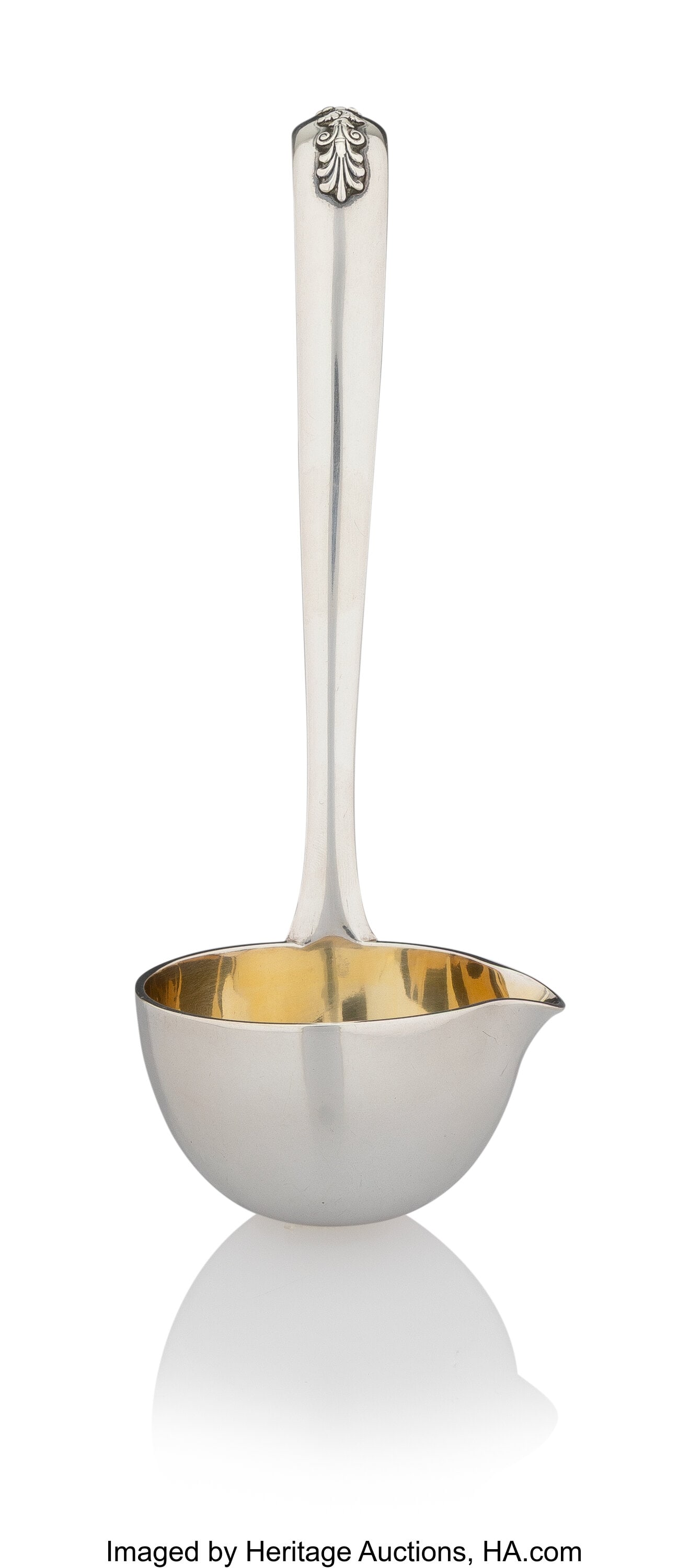 A Fabergé Silver Punch Ladle Fabergé with Impe: A Fabergé Silver Punch Ladle Fabergé with Imperial Warrant, Workmaster Alexander Wäkeva, St. Petersburg, circa 1910, and with scratched inventory numb