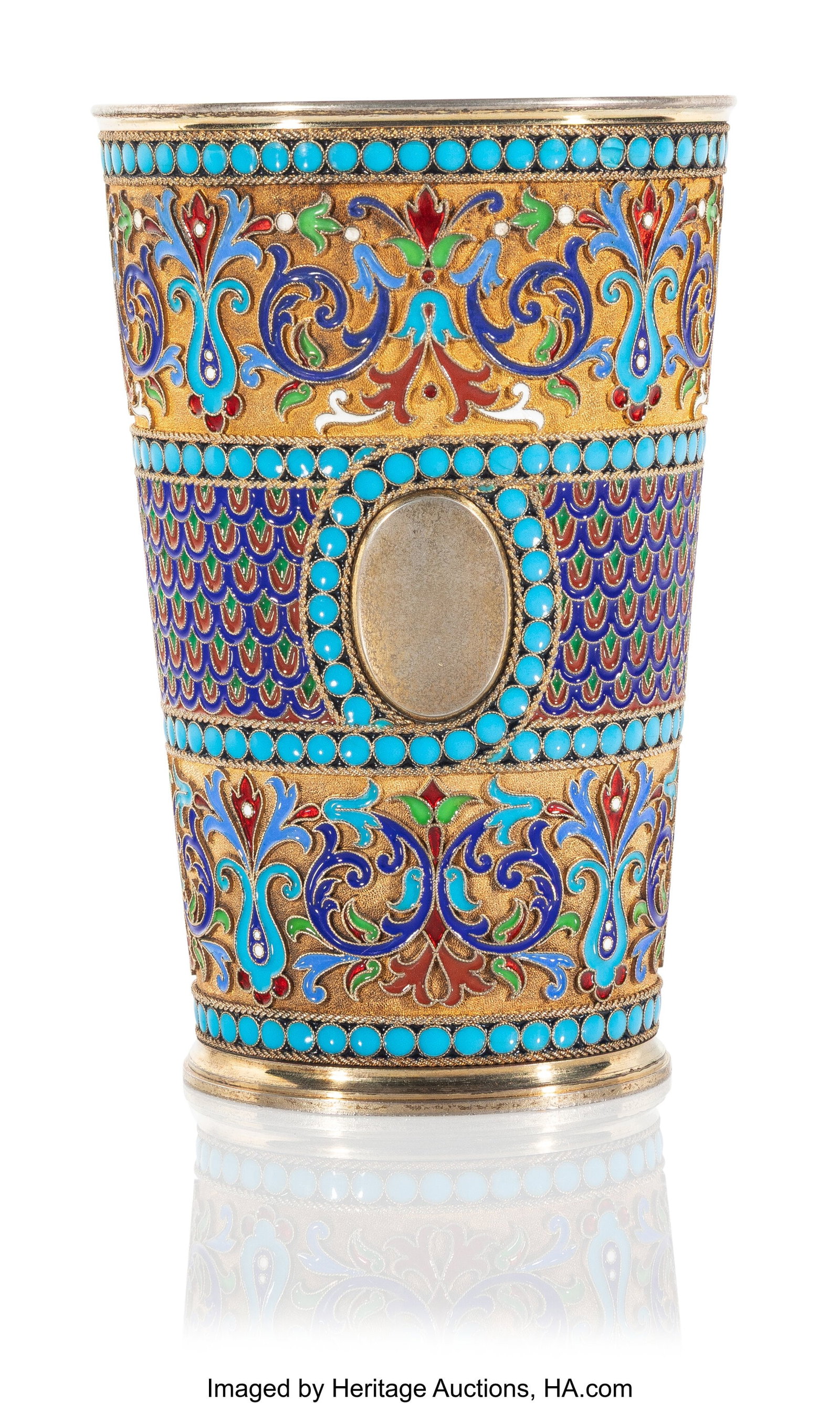 A Large Cloisonné Enamel Beaker Brothers Grache (1 of 3)