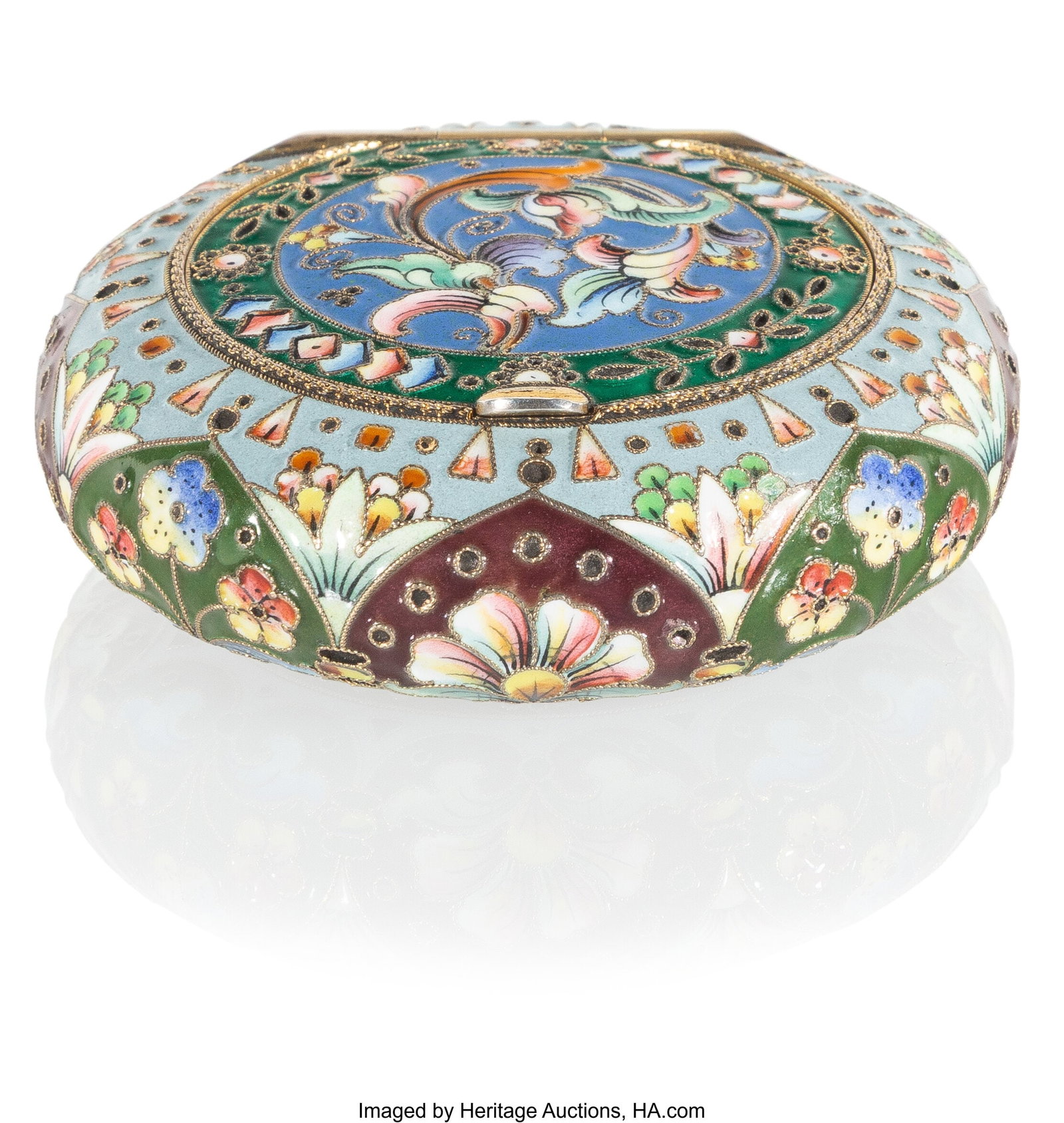 A Russian Shaded Cloisonné Enameled Gilt Silver (1 of 5)