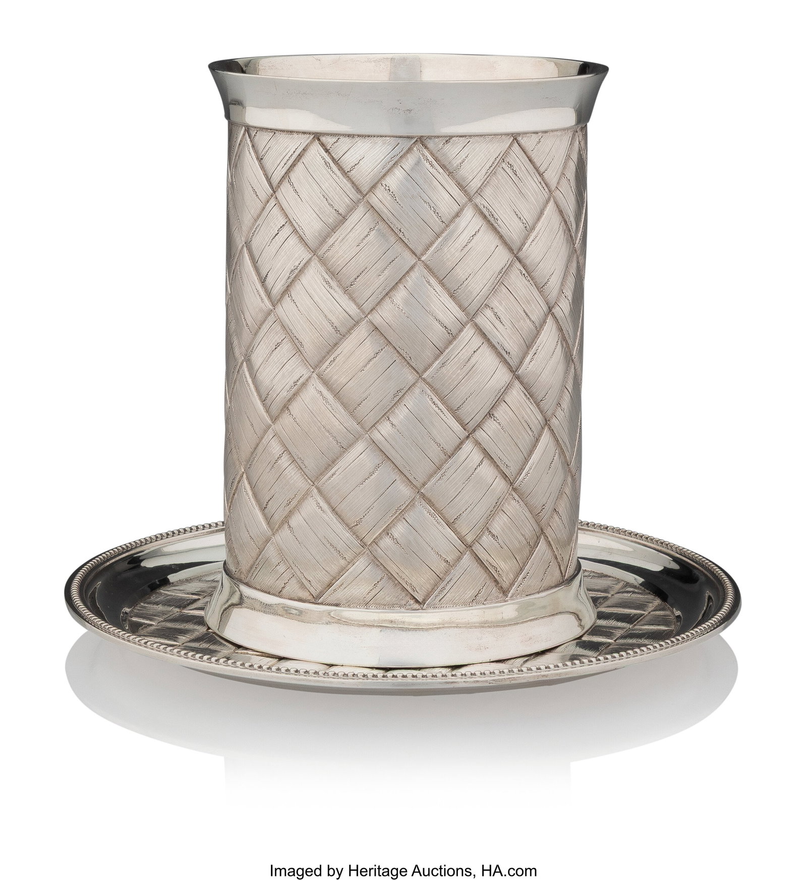 A Russian Silver Trompe L'oeil Caviar Server Unk (1 of 6)