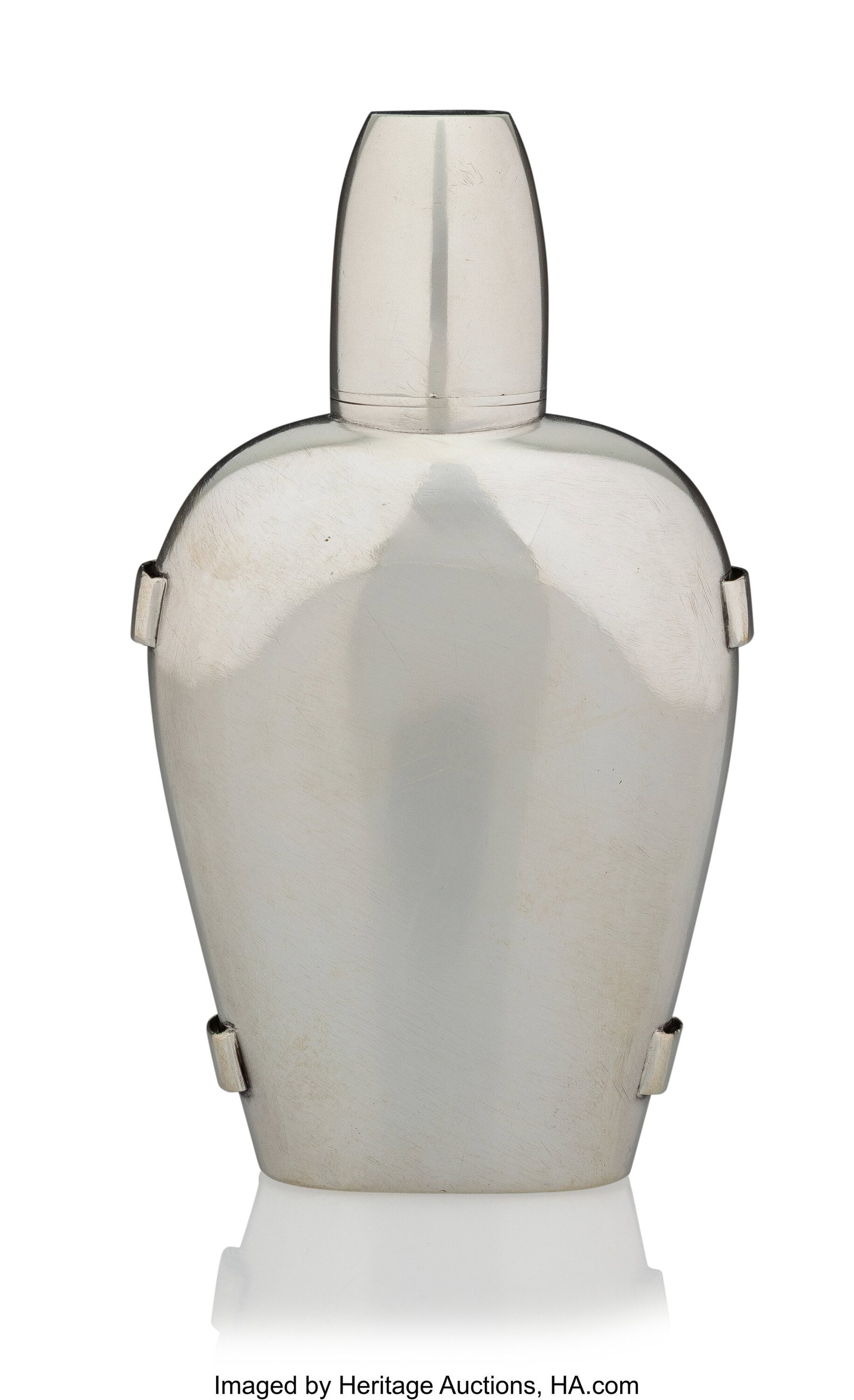A Russian Silver Flask Lyubavin, with Imperial W (1 of 8)
