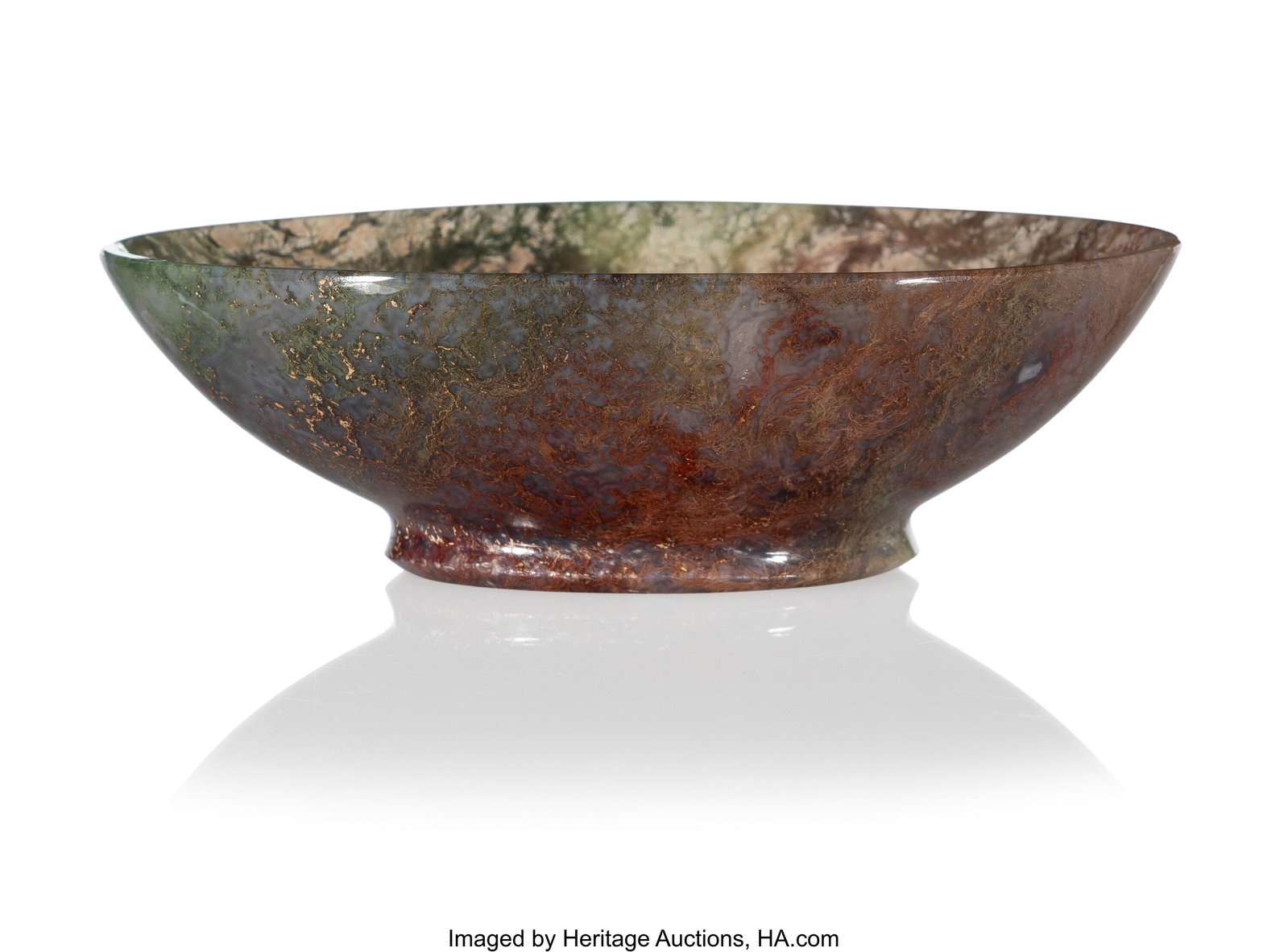 A Small Agate Bowl Probably Russian, apparently : A Small Agate Bowl Probably Russian, apparently unmarked, late 19th century 1-1/8 x 3-3/4 x 2-3/4 inches (2.9 x 9.5 x 7.0 cm) PROVENANCE: C