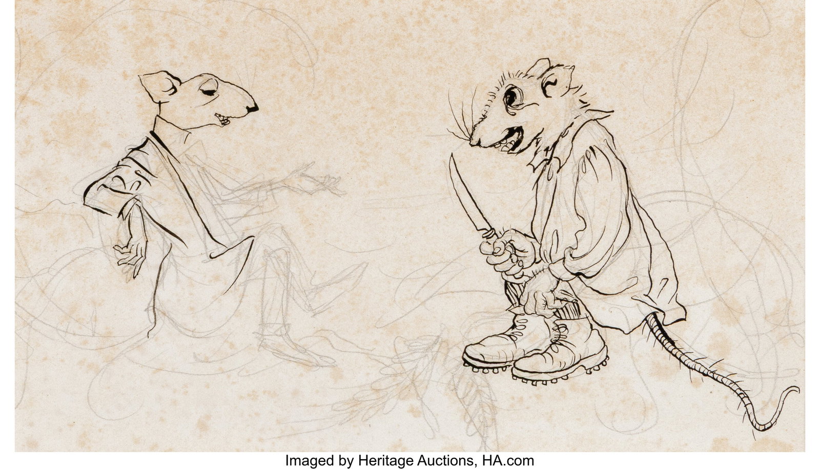 Arthur Rackham (British, 1867-1939) Town Mouse a (1 of 5)