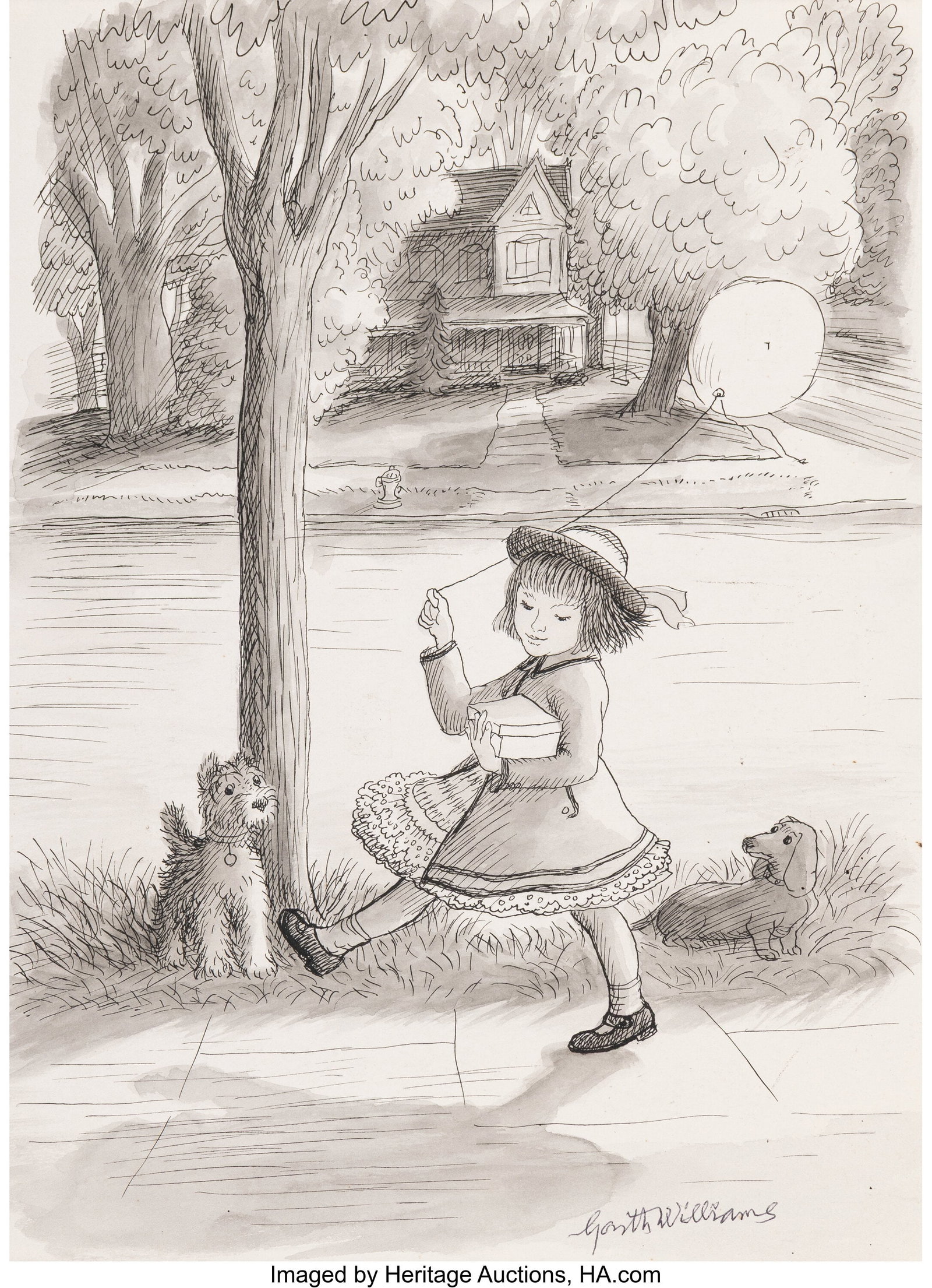 Garth Williams (American, 1912-1996) Do You Know: Garth Williams (American, 1912-1996) Do You Know What I'll Do? book interior, 1958 Ink and wash on board 12 x 8-1/2 inches (30.5 x 21.6 cm) Sign