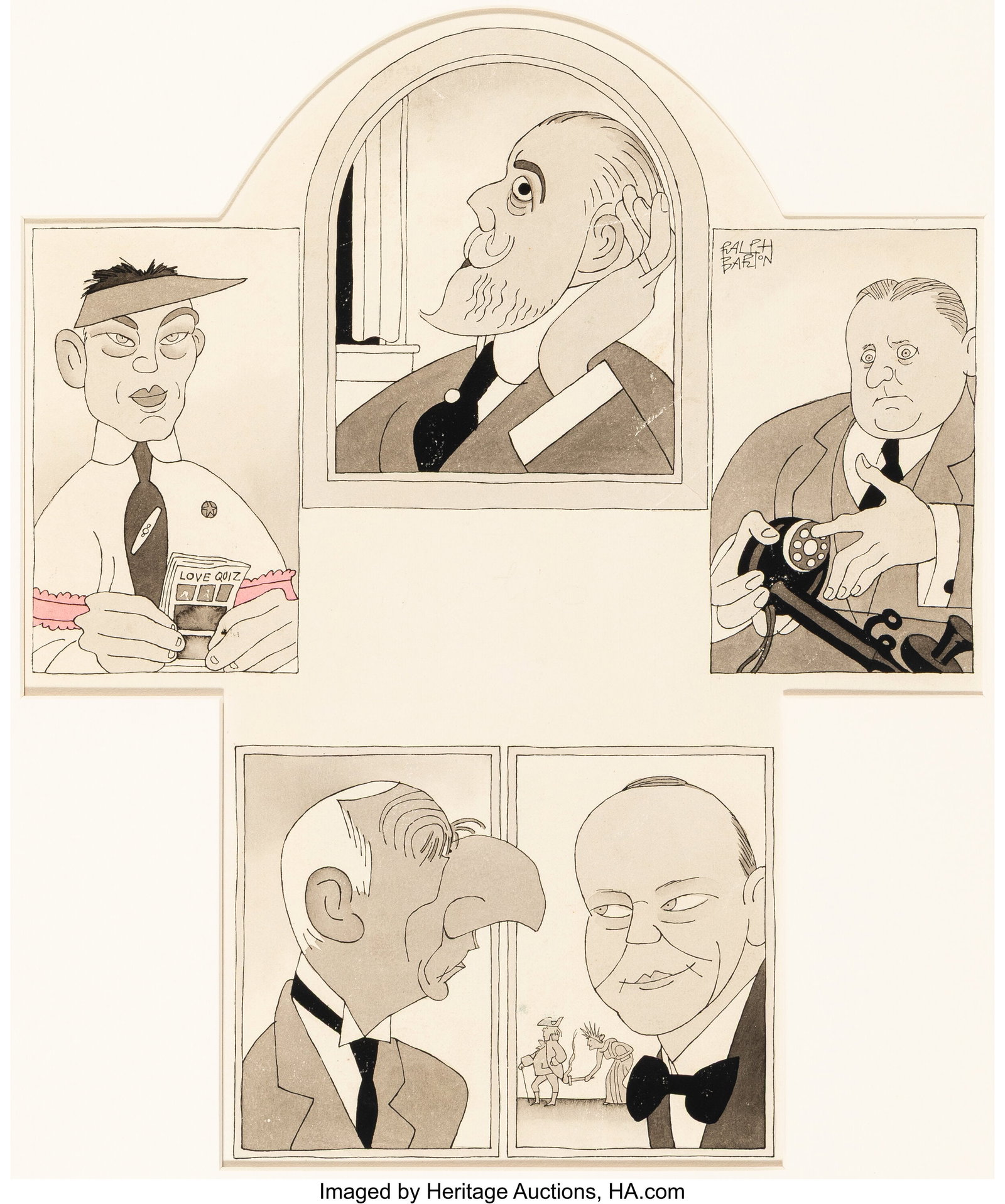 Ralph Barton (American, 1891-1931) Heroes of the (1 of 3)