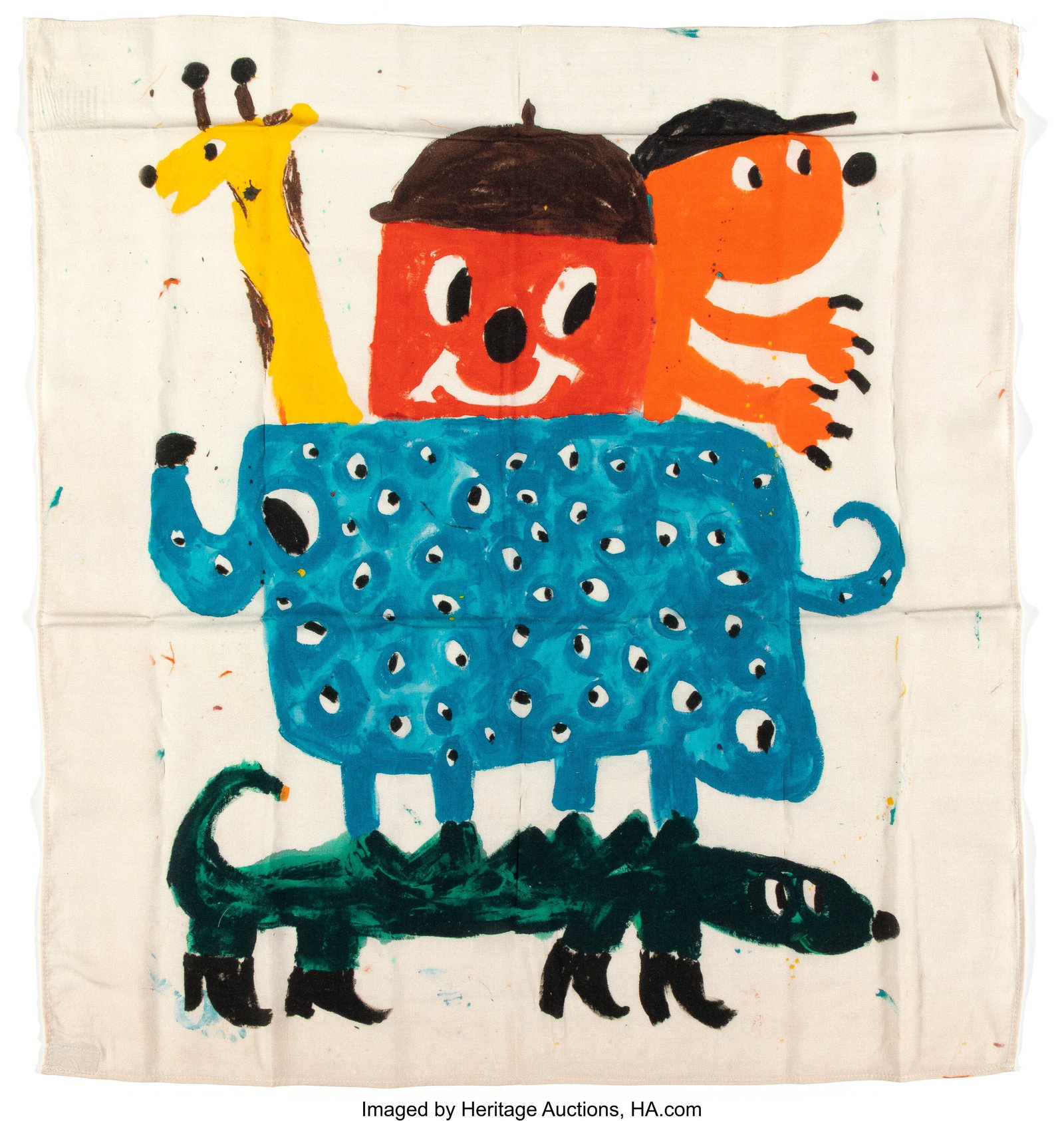 Szabolcs Bozó X The Hundreds Szabolcs Bozó Ban: Szabolcs Bozó X The Hundreds Szabolcs Bozó Bandana, 2020 Rayon bandana 24 x 24 inches (61.0 x 61.0 cm) Produced by The Hundreds, Fairfax