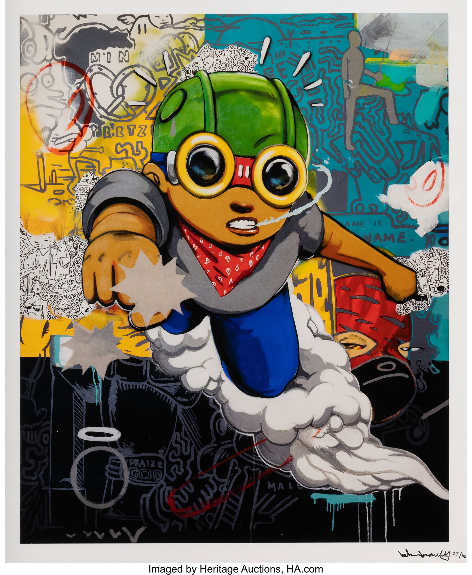 Hebru Brantley (b. 1981) Advertisement #59, 2015: Hebru Brantley (b. 1981) Advertisement #59, 2015 Archival pigment print in colors on Photo Rag paper 32 x 26 inches (81.3 x 66.0 cm)