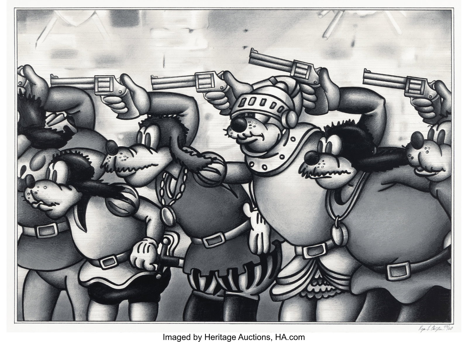 Ryan Travis Christian (b. 1983) Bullet Knights, : Ryan Travis Christian (b. 1983) Bullet Knights, 2020 Screenprint in colors on Coventry Rag paper 22 x 30 inches (55.9 x 76.2 cm) (sheet) Ed&per