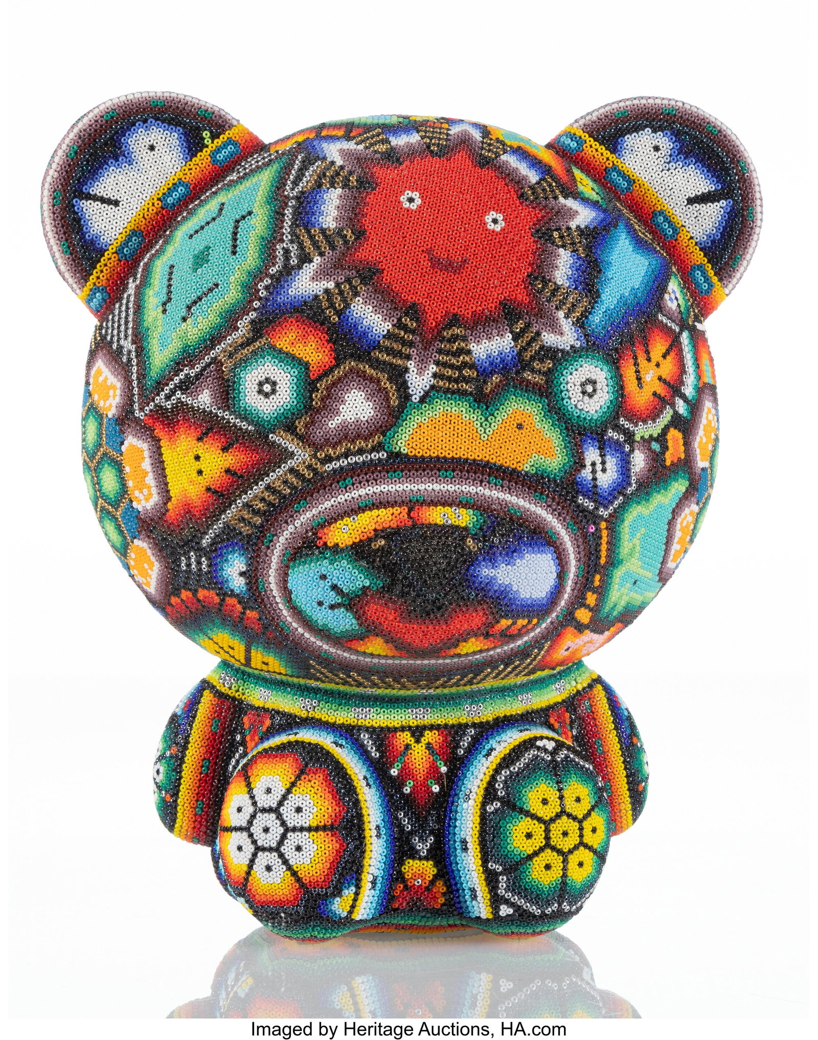 CHROMA (Rick Wolfryd) (b. 1953) Care Bear, 2024 : CHROMA (Rick Wolfryd) (b. 1953) Care Bear, 2024 Photopolymer resin and beads 10 x 8-3/4 x 6 inches (25.4 x 22.2 x 15.2 cm) A.