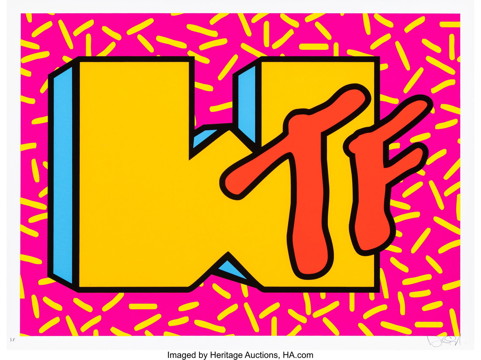 Denial (b. 1976) WTF, 2020 Screenprint in colors (1 of 1)