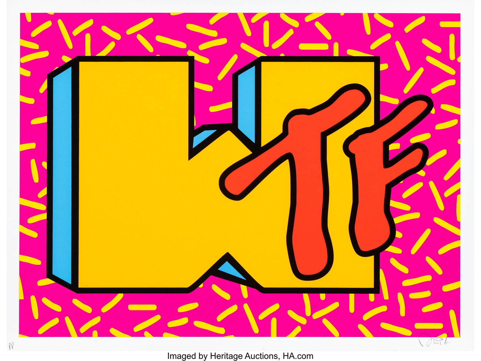 Denial (b. 1976) WTF, 2020 Screenprint in colors (1 of 1)