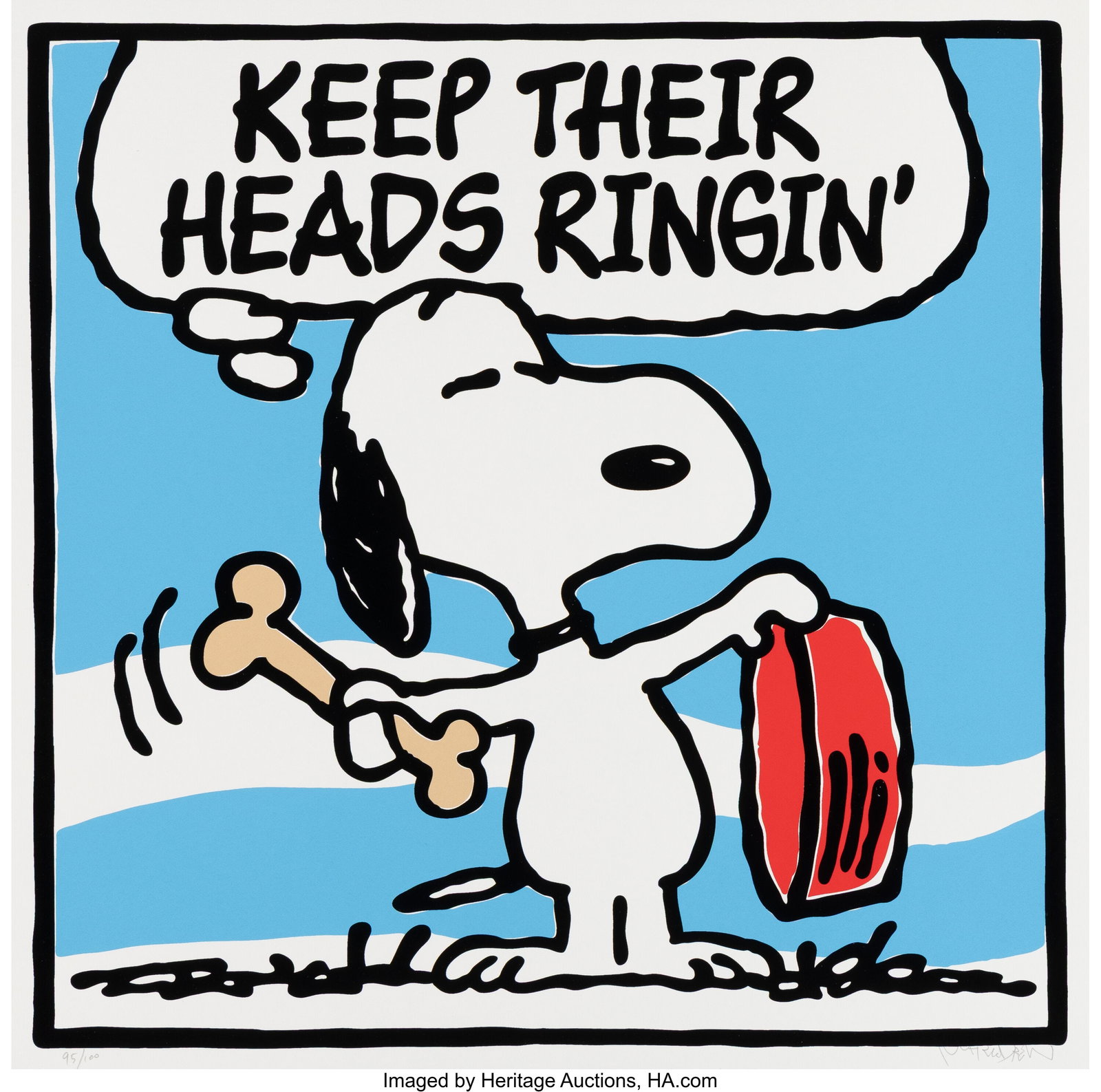 Mark Drew (b. 1978) Keep Their Heads Ringin' (Dr: Mark Drew (b. 1978) Keep Their Heads Ringin' (Dr. Dre), 2019 Screenprint in colors on Fine Art paper 18 x 18 inches (45.7 x 45.7 cm) &lp